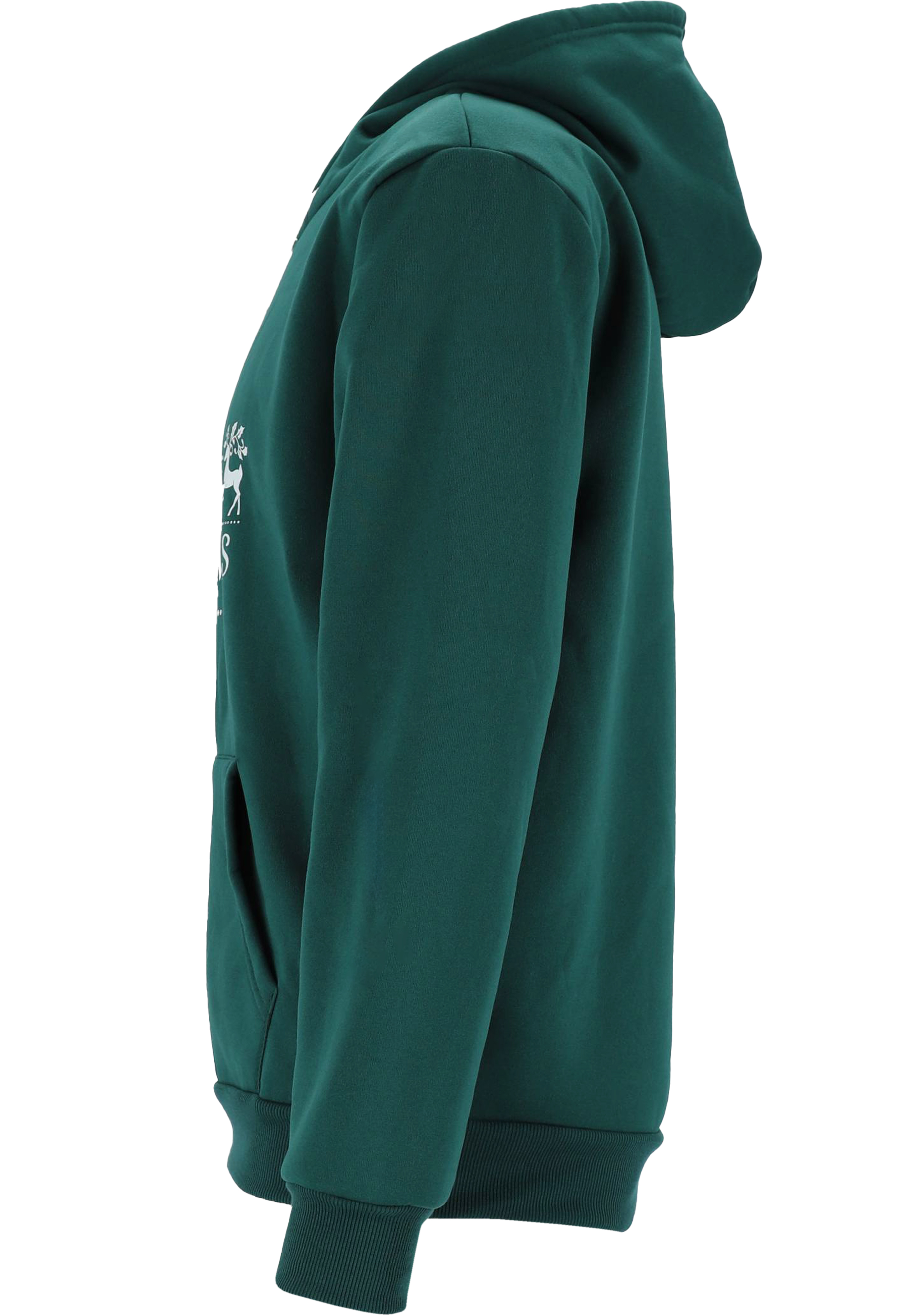 Kersttrui unisex hoodie, sweatshirt met capuchon, groen