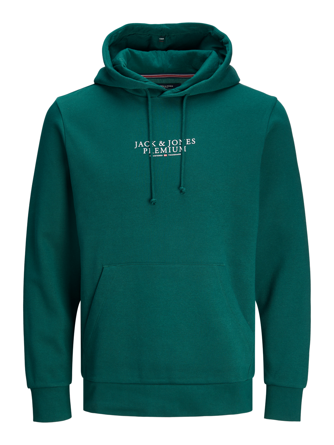 JACK & JONES Arie sweat hood slim fit, heren hoodie katoenmengsel met capuchon, donker petrol