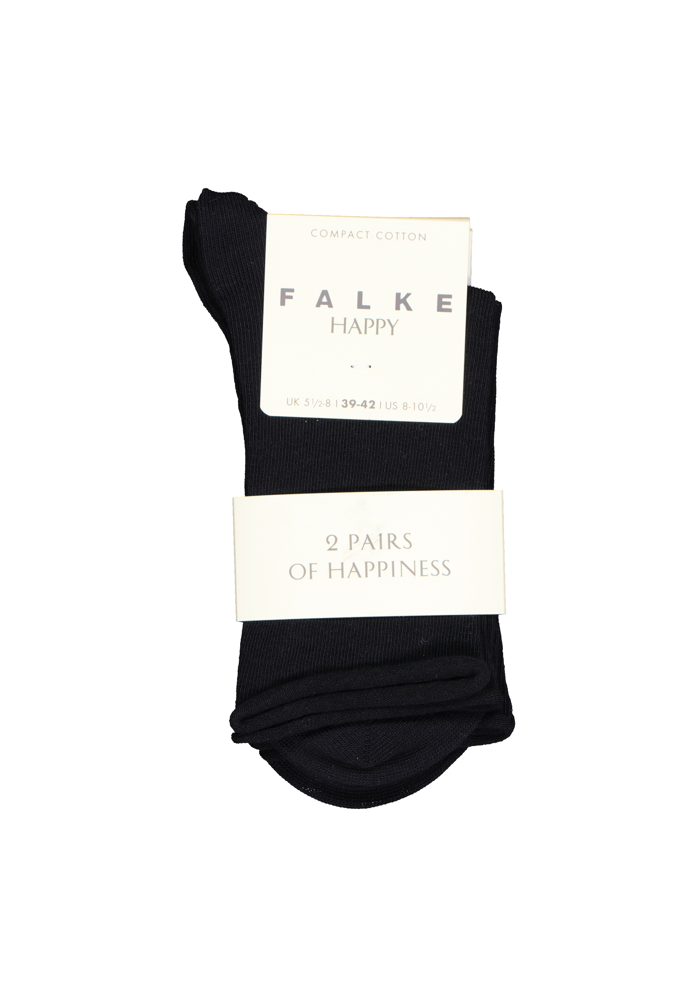 FALKE Happy damessokken (2-pack), katoen, donker marine blauw (dark navy)