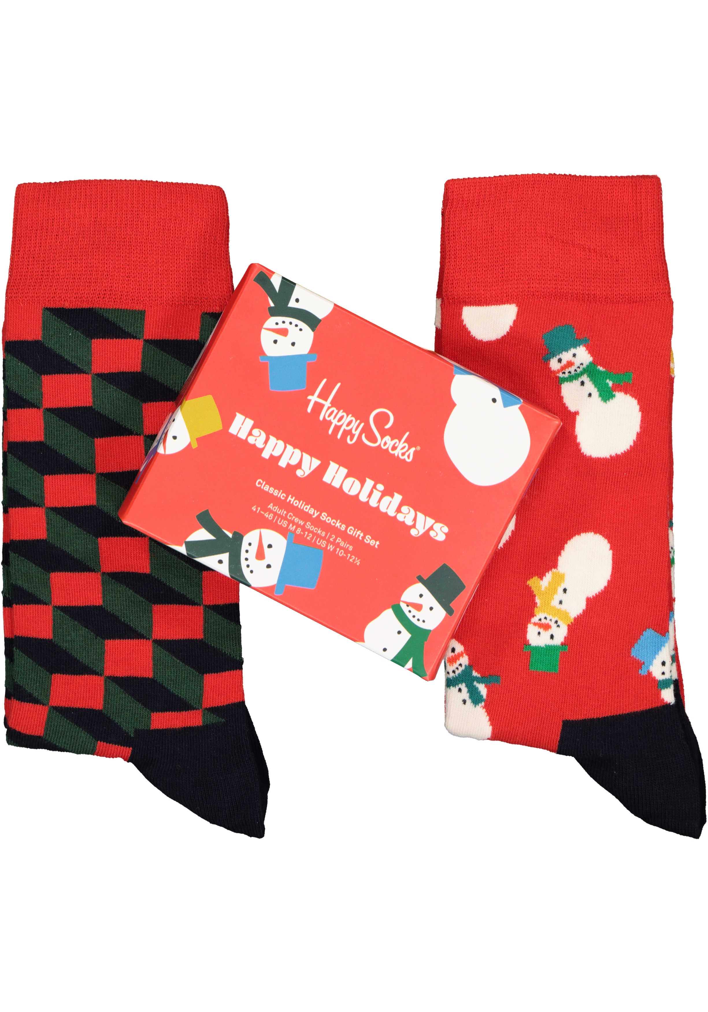 Happy Socks Snowman Socks Gift Set (2-pack), unisex sokken, sneeuwpoppen