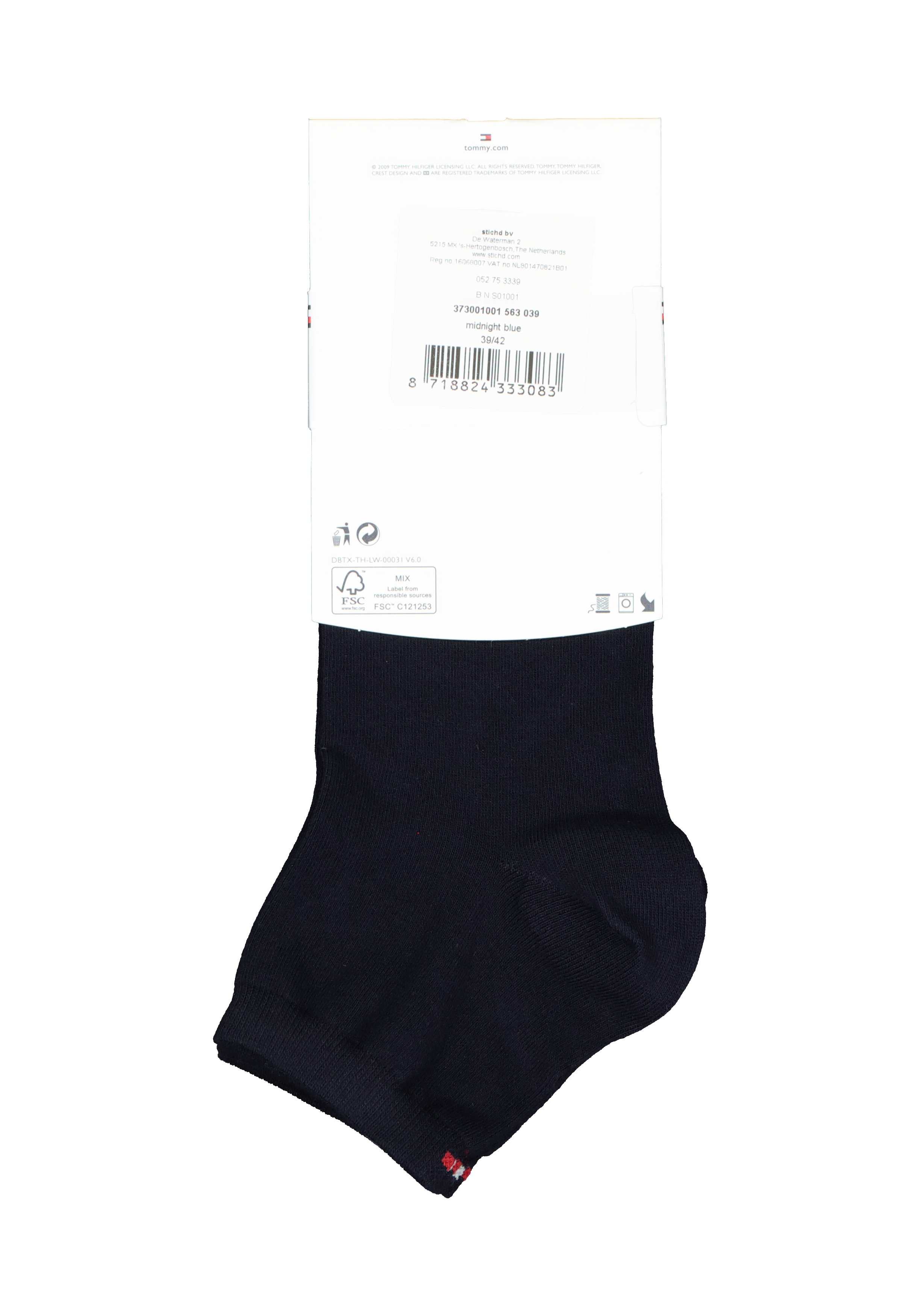 Tommy Hilfiger damessokken Casual Short (2-pack), korte sokken katoen, donkerblauw