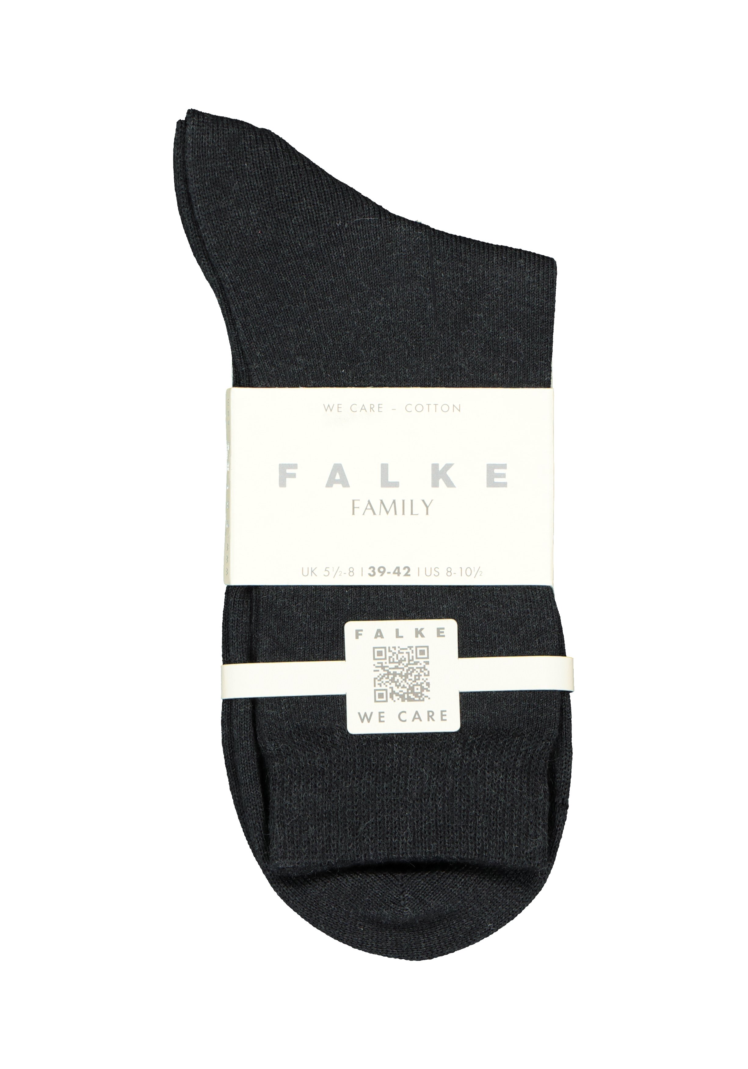 FALKE Family damessokken, katoen, antraciet grijs (anthracite melange)