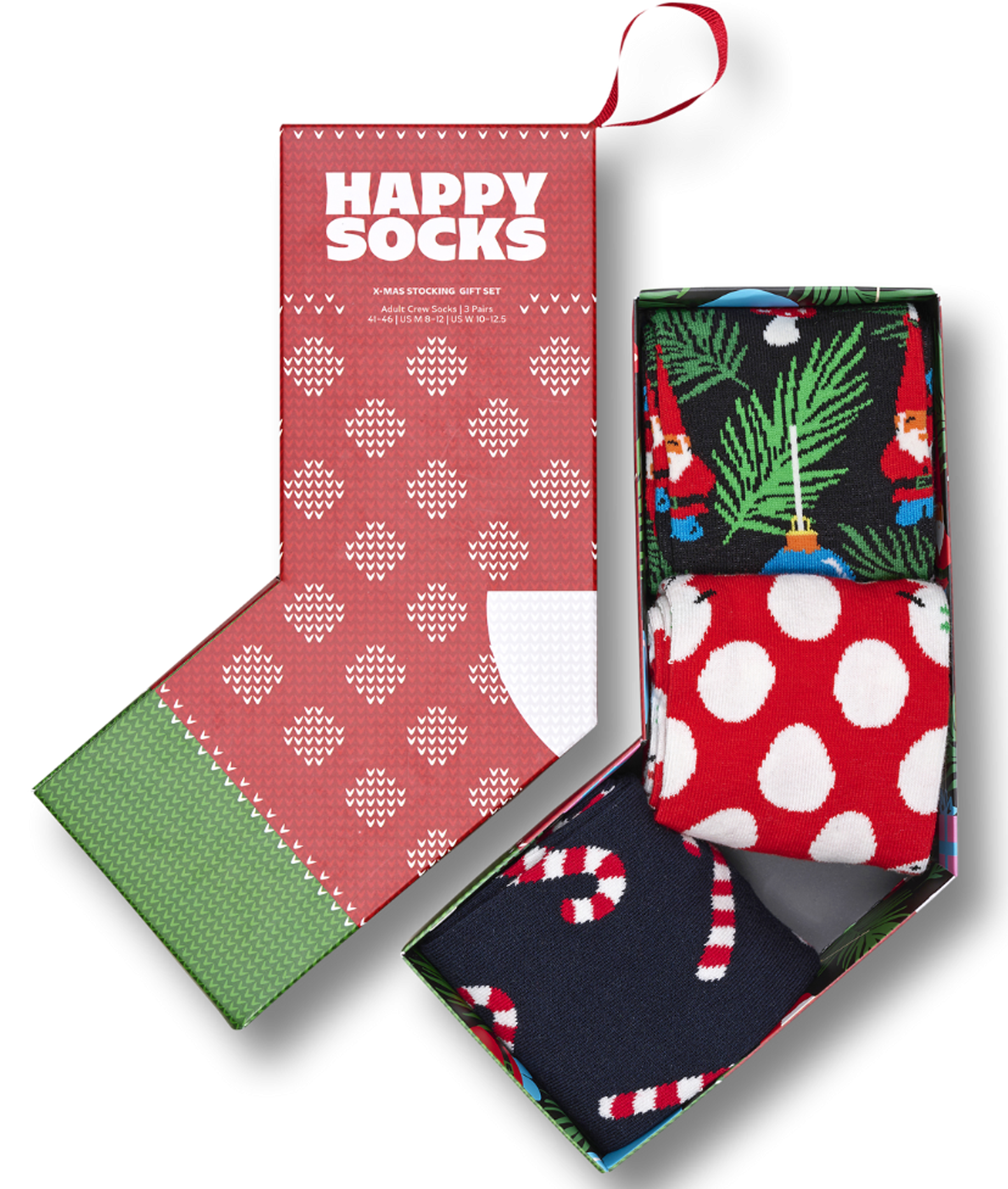 Happy Socks X-Mas Stocking Socks Gift Set (3-pack), unisex sokken in cadeauverpakking