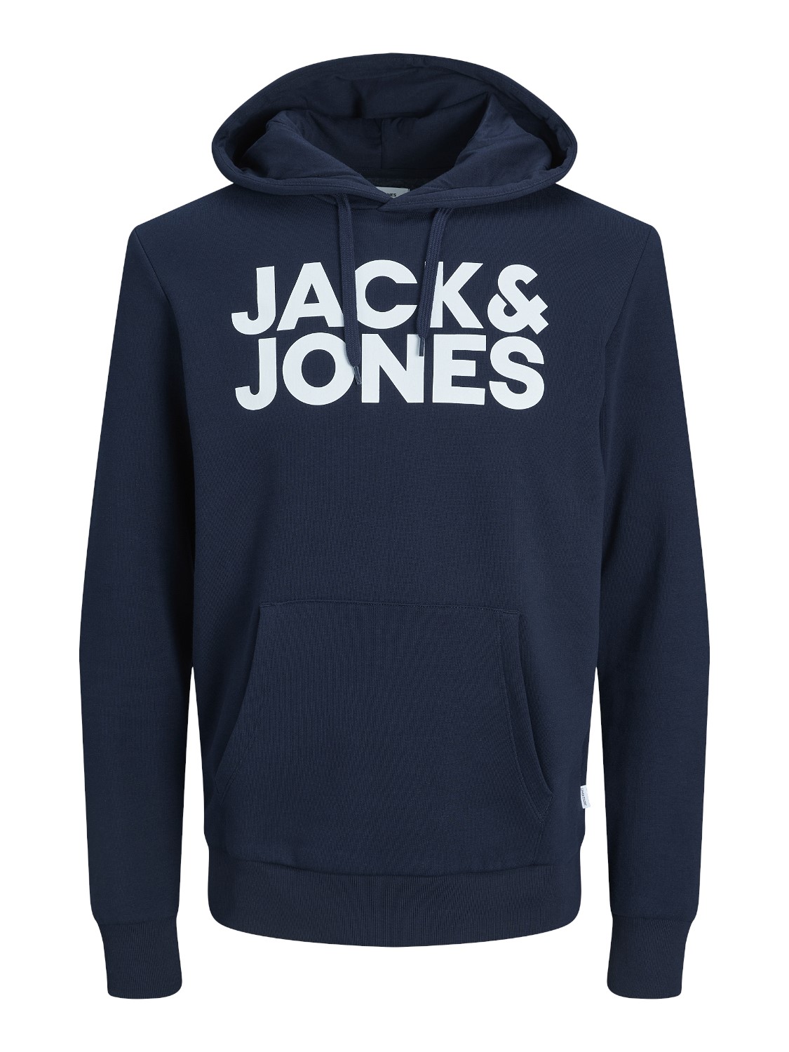 JACK & JONES Corp logo sweat hood regular fit, heren hoodie katoenmengsel met capuchon, blauw grote print