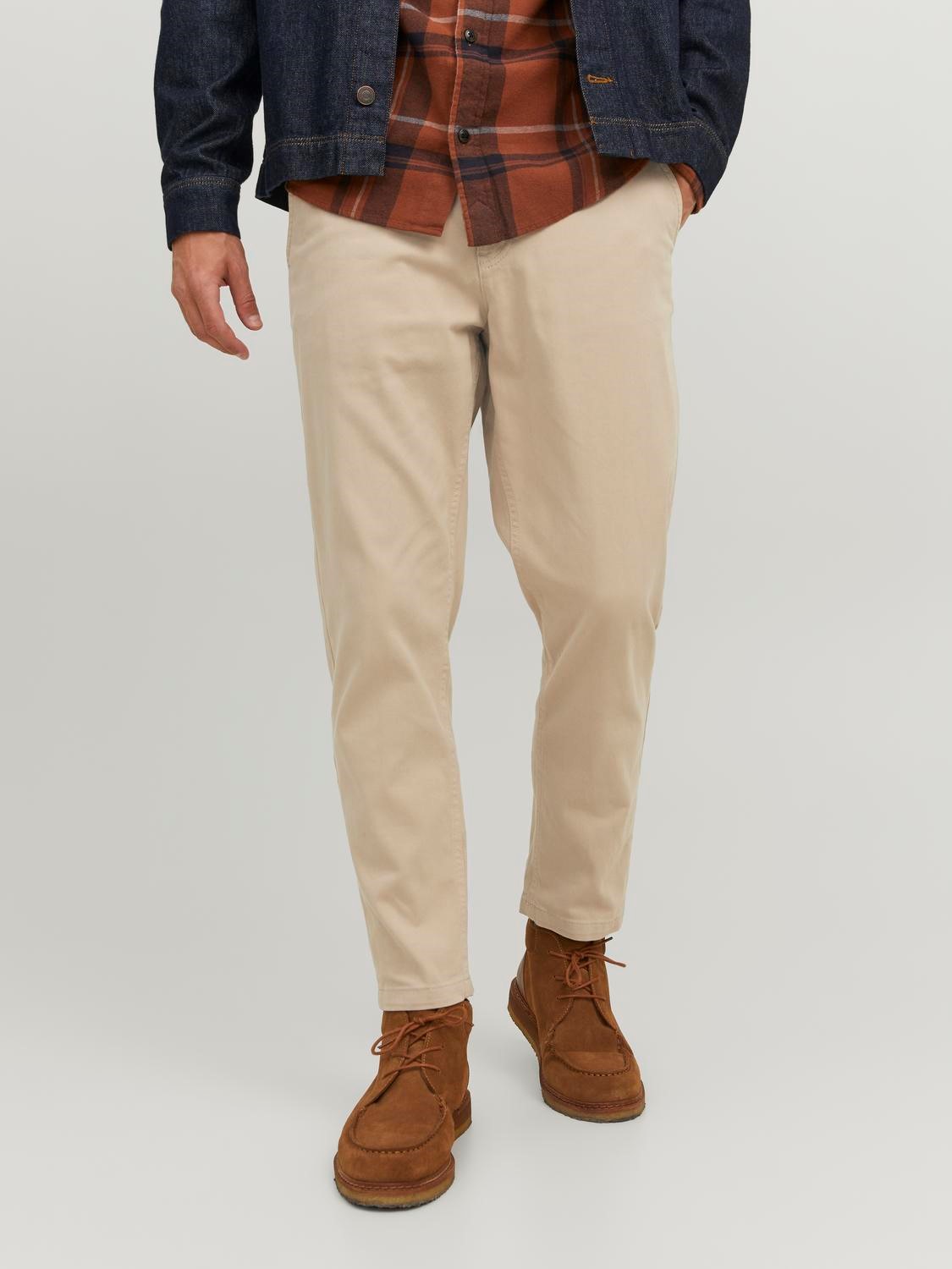 JACK & JONES Ace Harlow Chino loose fit, heren chino, beige