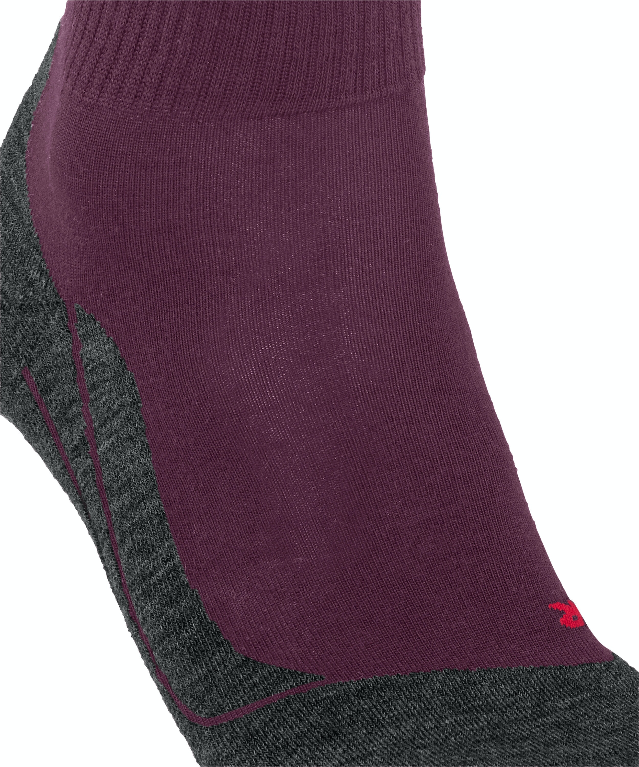 FALKE TK5 Wander Wool damessokken kort, paars (dark mauve)