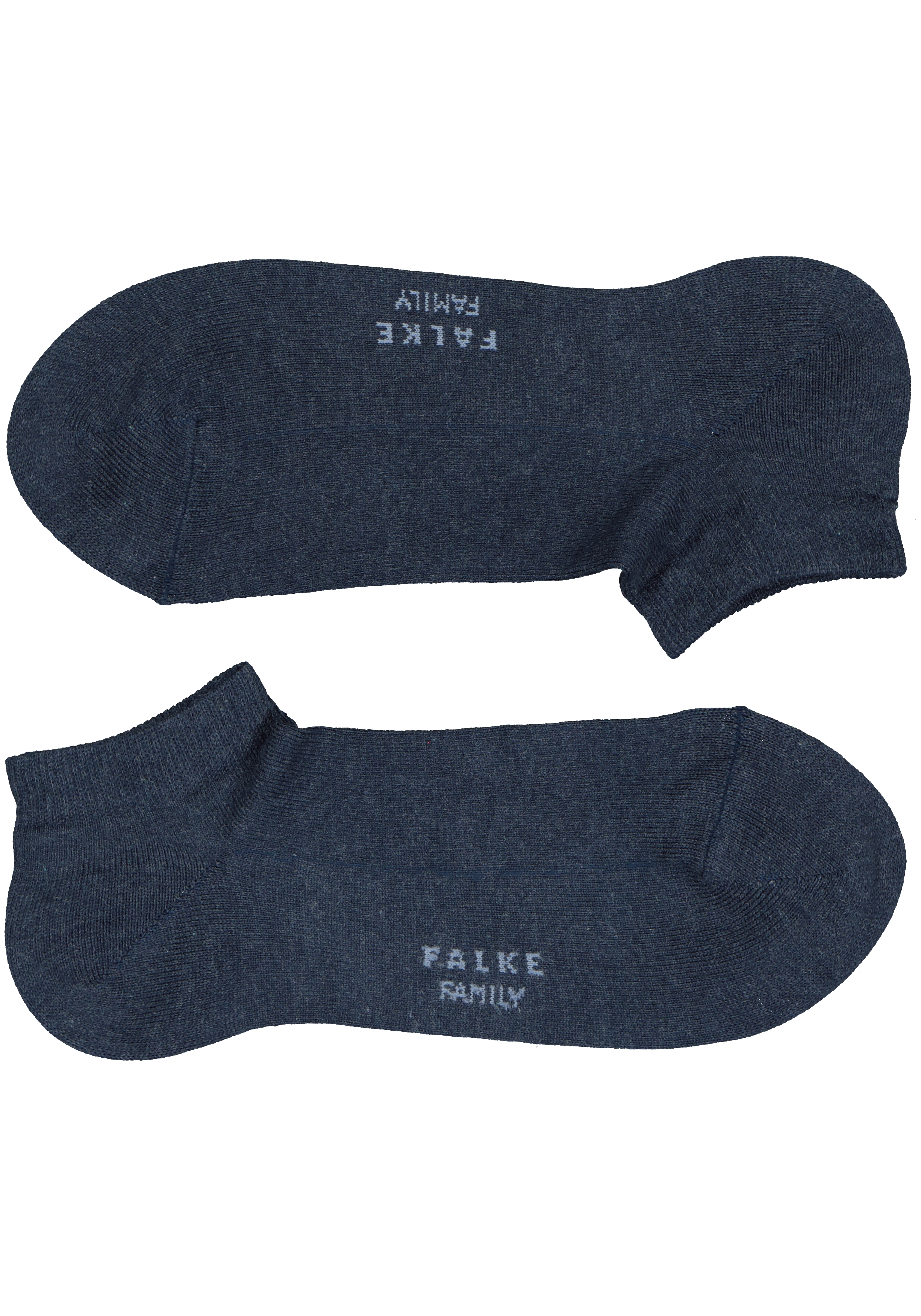 FALKE Family dames enkelsokken, katoen, donkerblauw (navy blue)