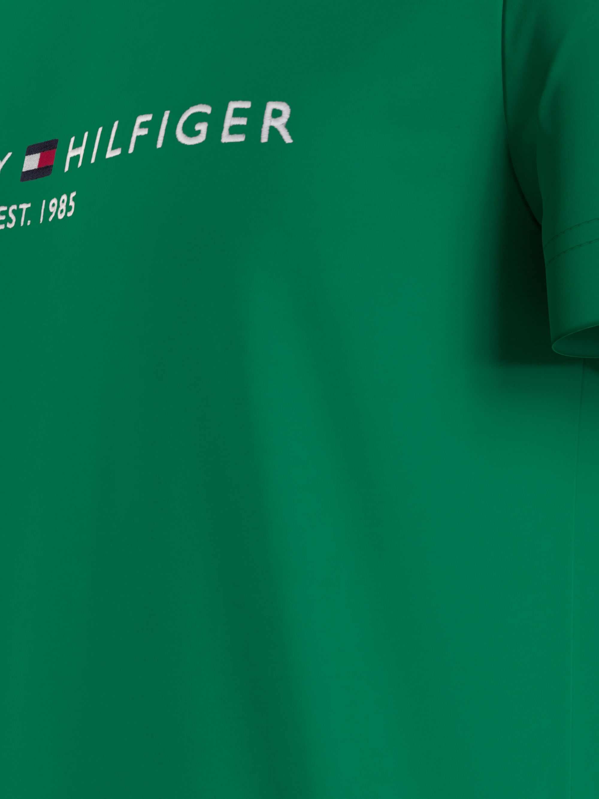 Tommy Hilfiger Tommy Logo Tee, heren T-shirt korte mouw O-hals, groen