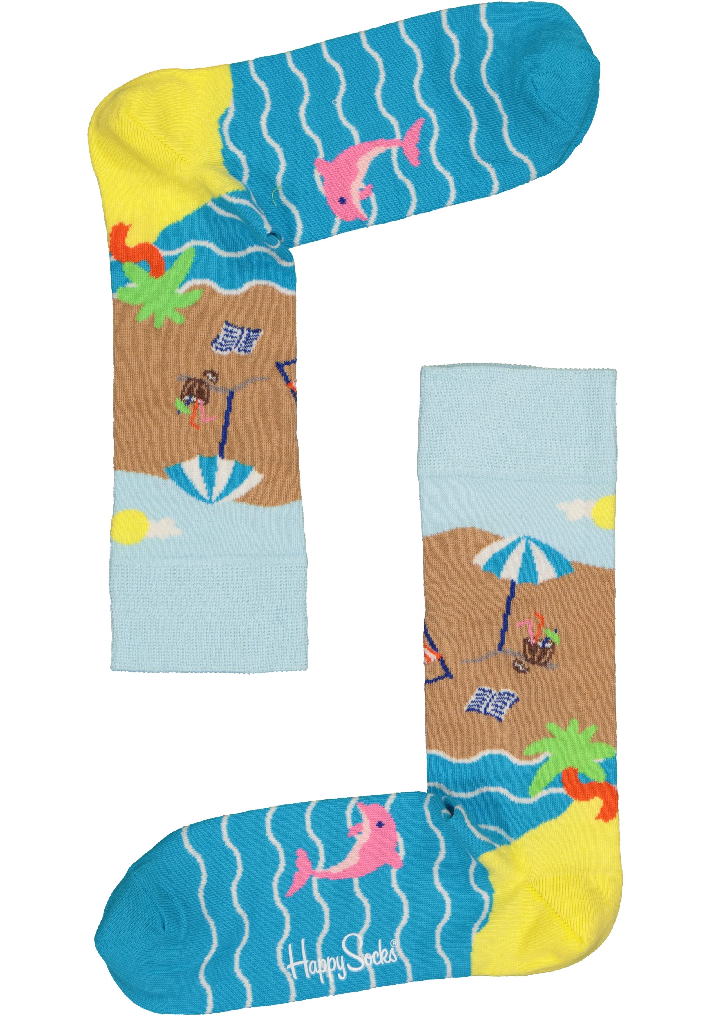 Happy Socks Wish You Were Here Socks Gift Set (2-pack), unisex sokken in cadeauverpakking