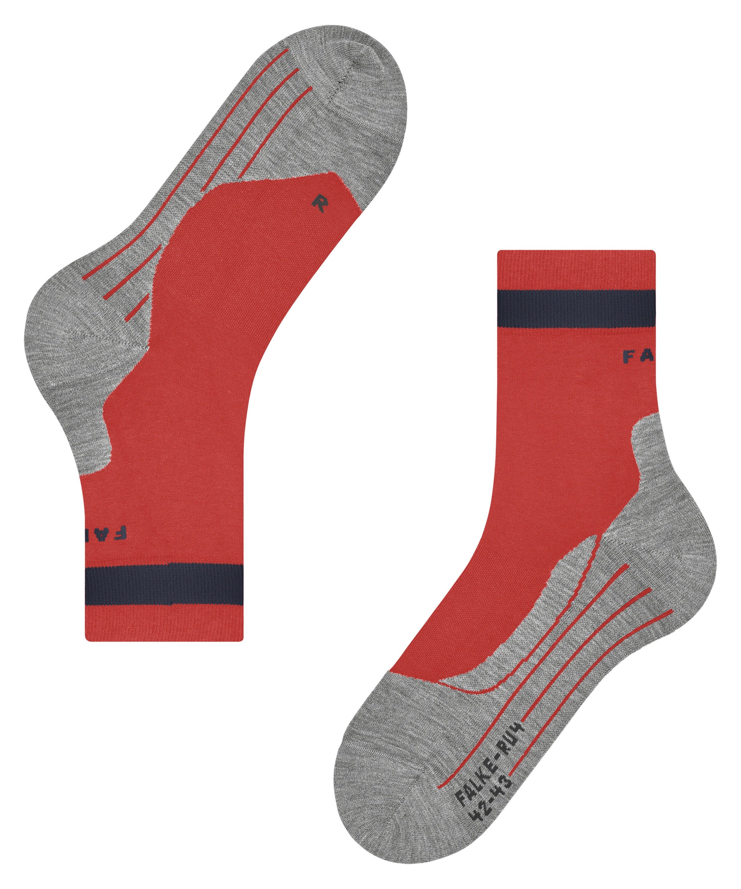 FALKE RU4 Endurance heren running sokken, rood (mango)