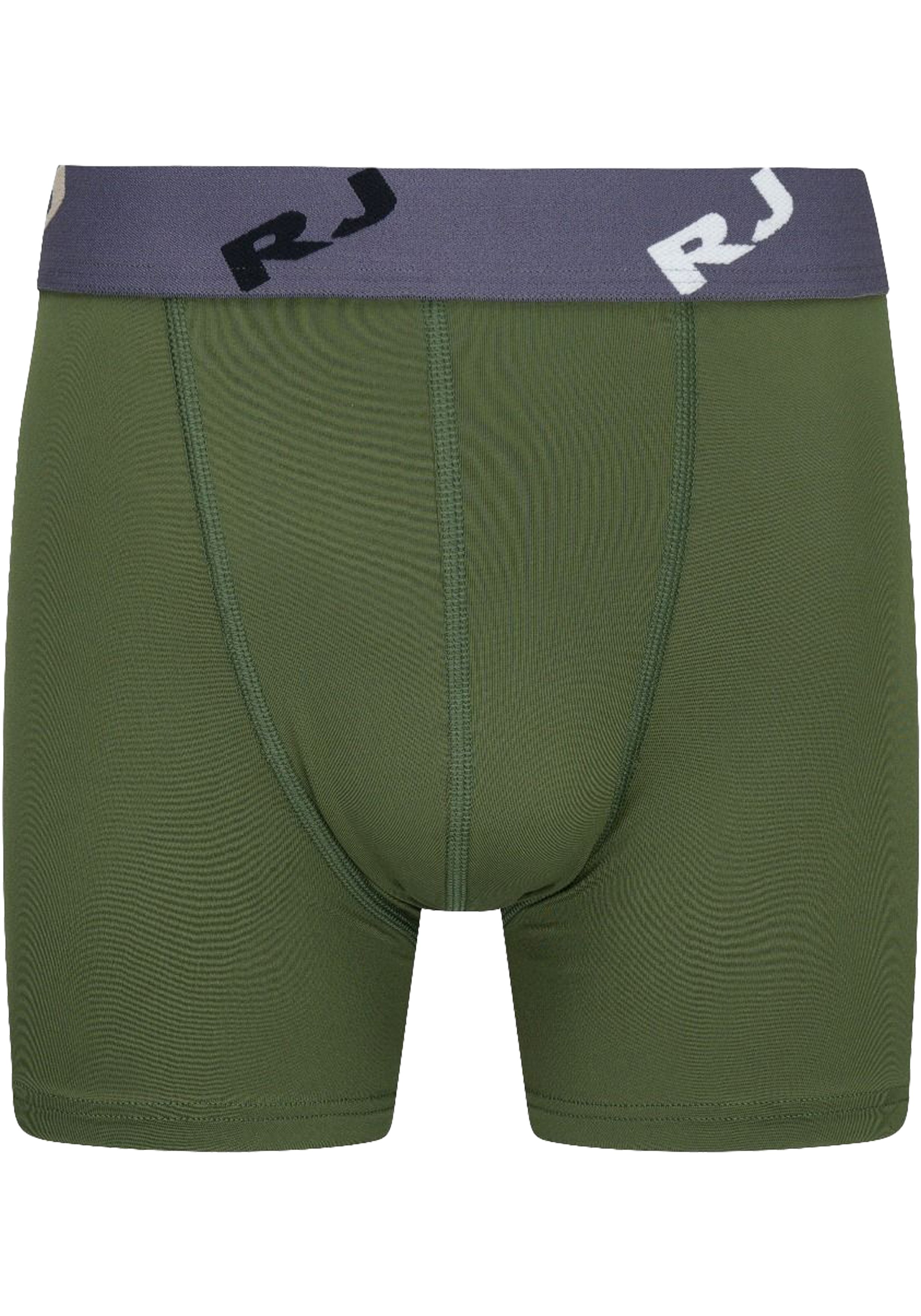 RJ Bodywear Pure Color boxer (1-pack), heren boxer lang, donkergroen