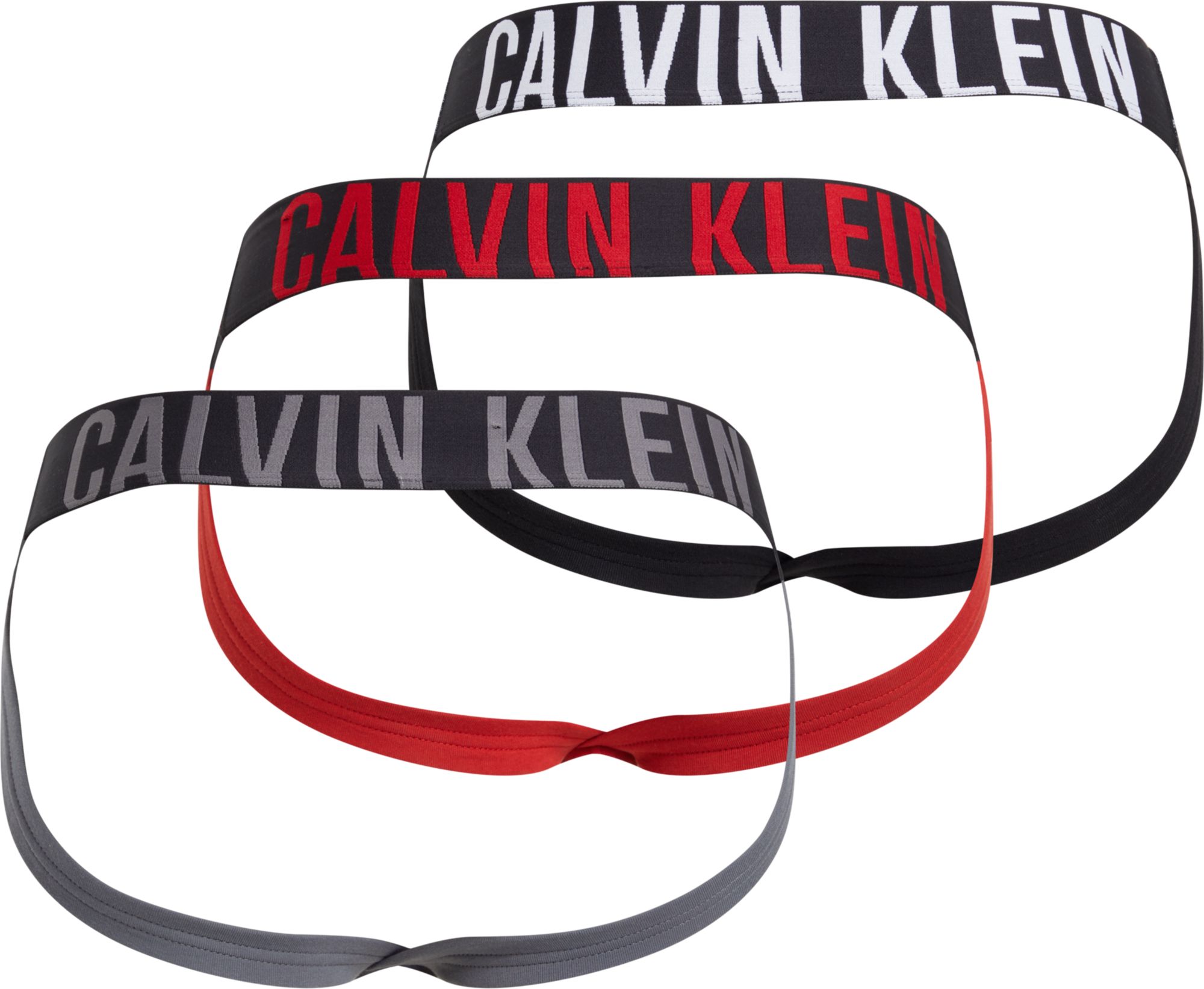 Calvin Klein Jockstrap (3-pack), heren jockstrap, zwart, rood, grijs