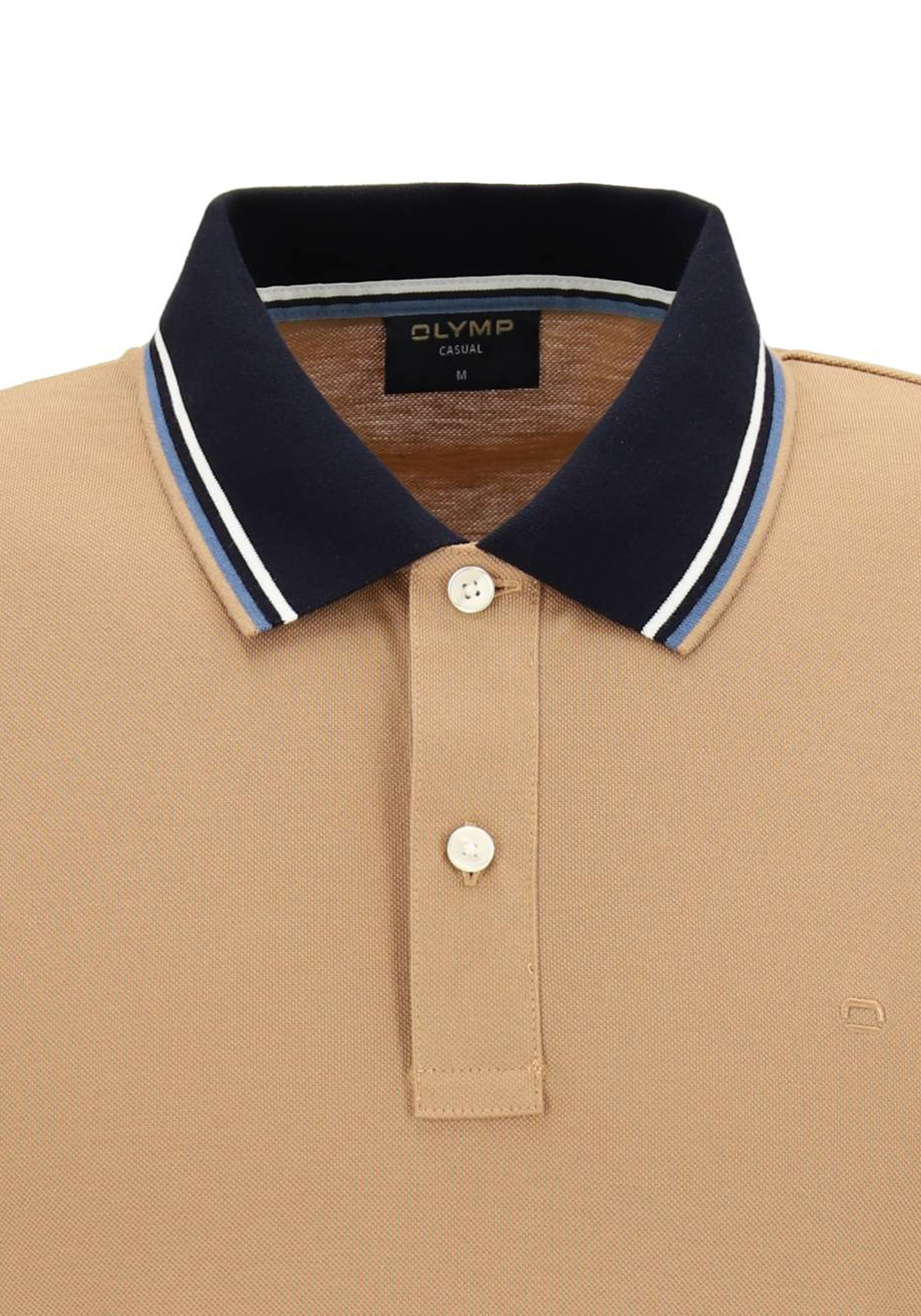 OLYMP Polo Casual, modern fit polo, caramel