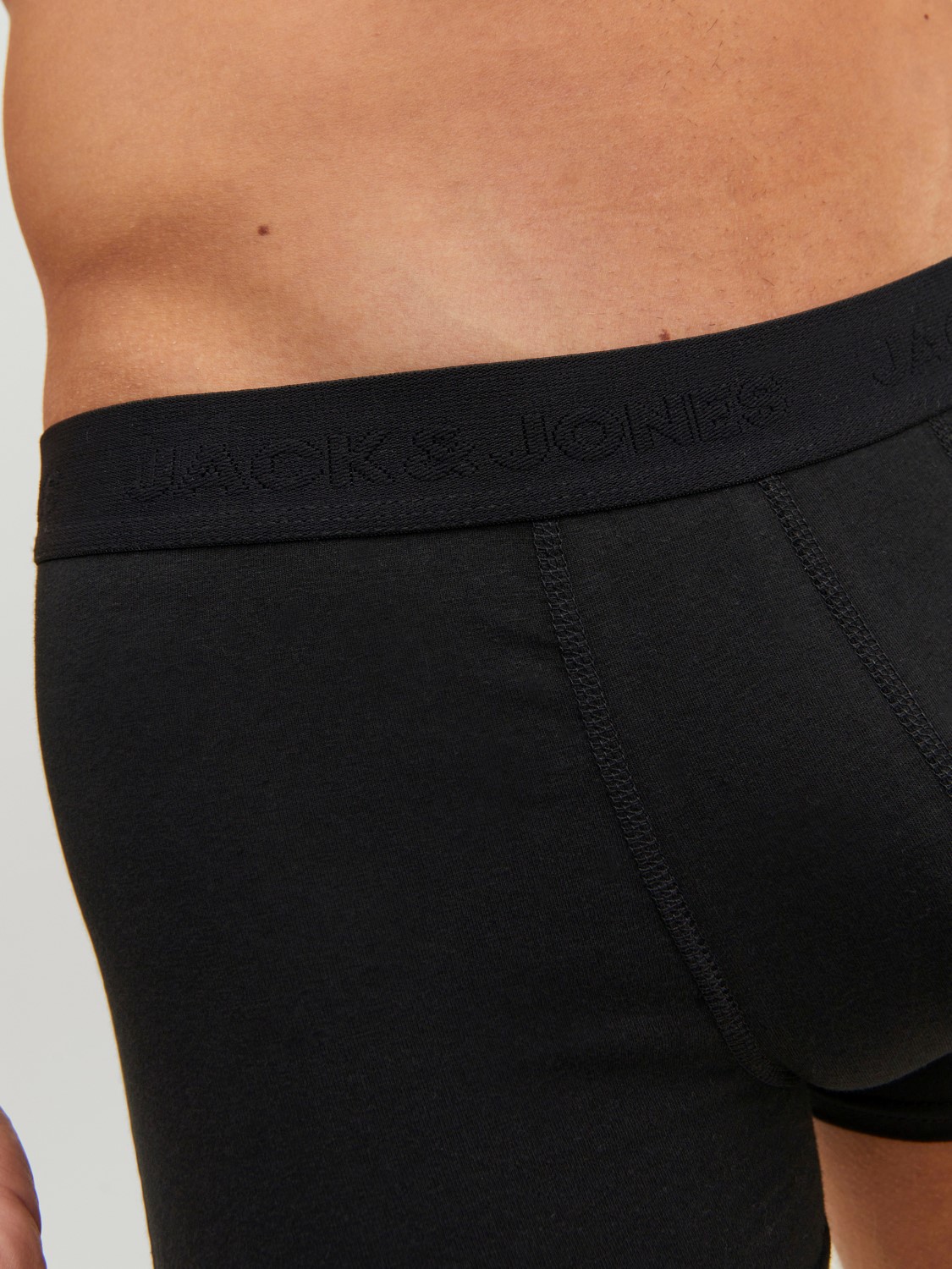 JACK & JONES Jacwaistband trunks (3-pack), heren boxers normale lengte, zwart