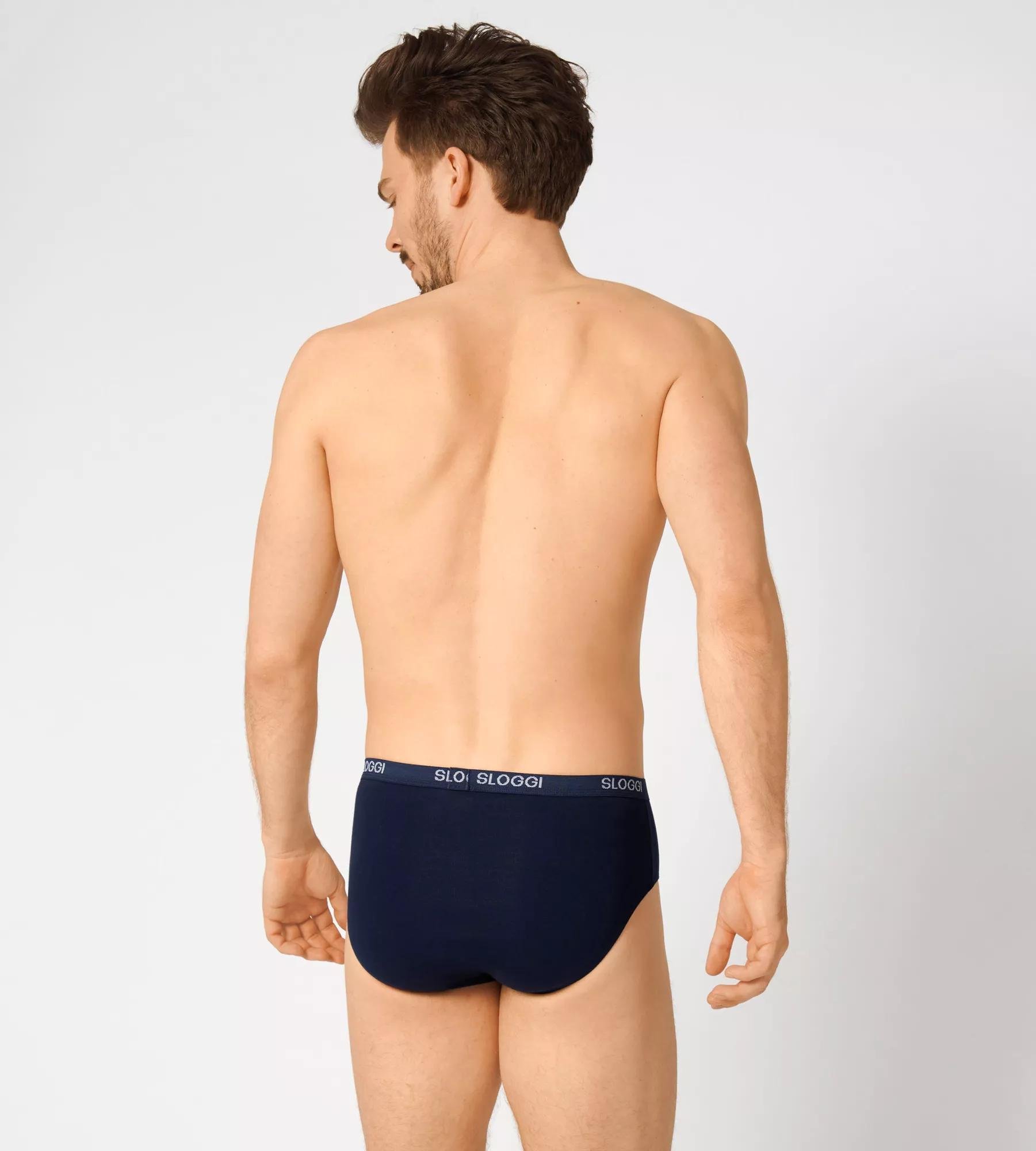 Sloggi Men Basic Midi, heren slip met smalle zijkanten (1-pack), nachtblauw