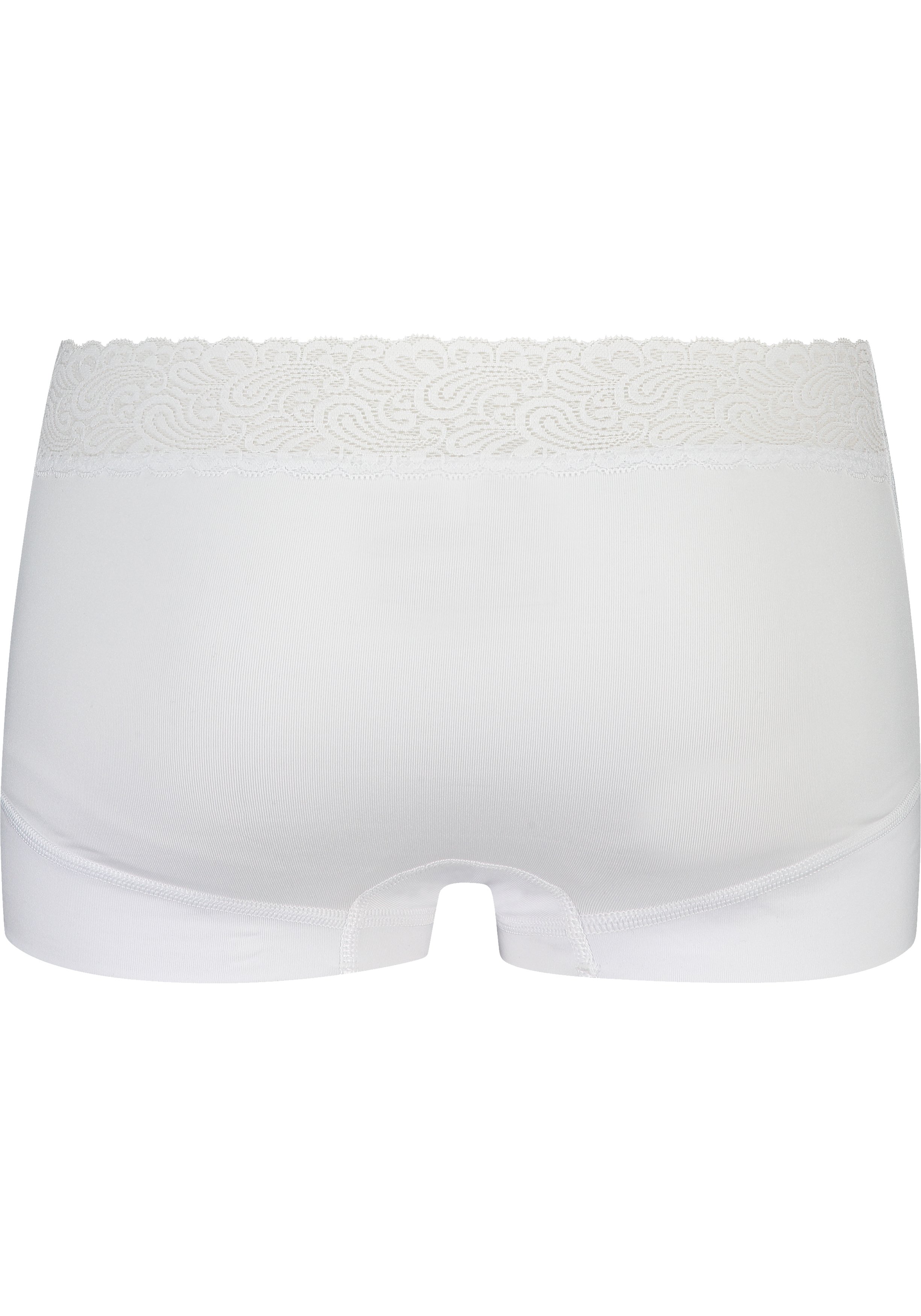 RJ Bodywear Pure Color Kant dames short, wit