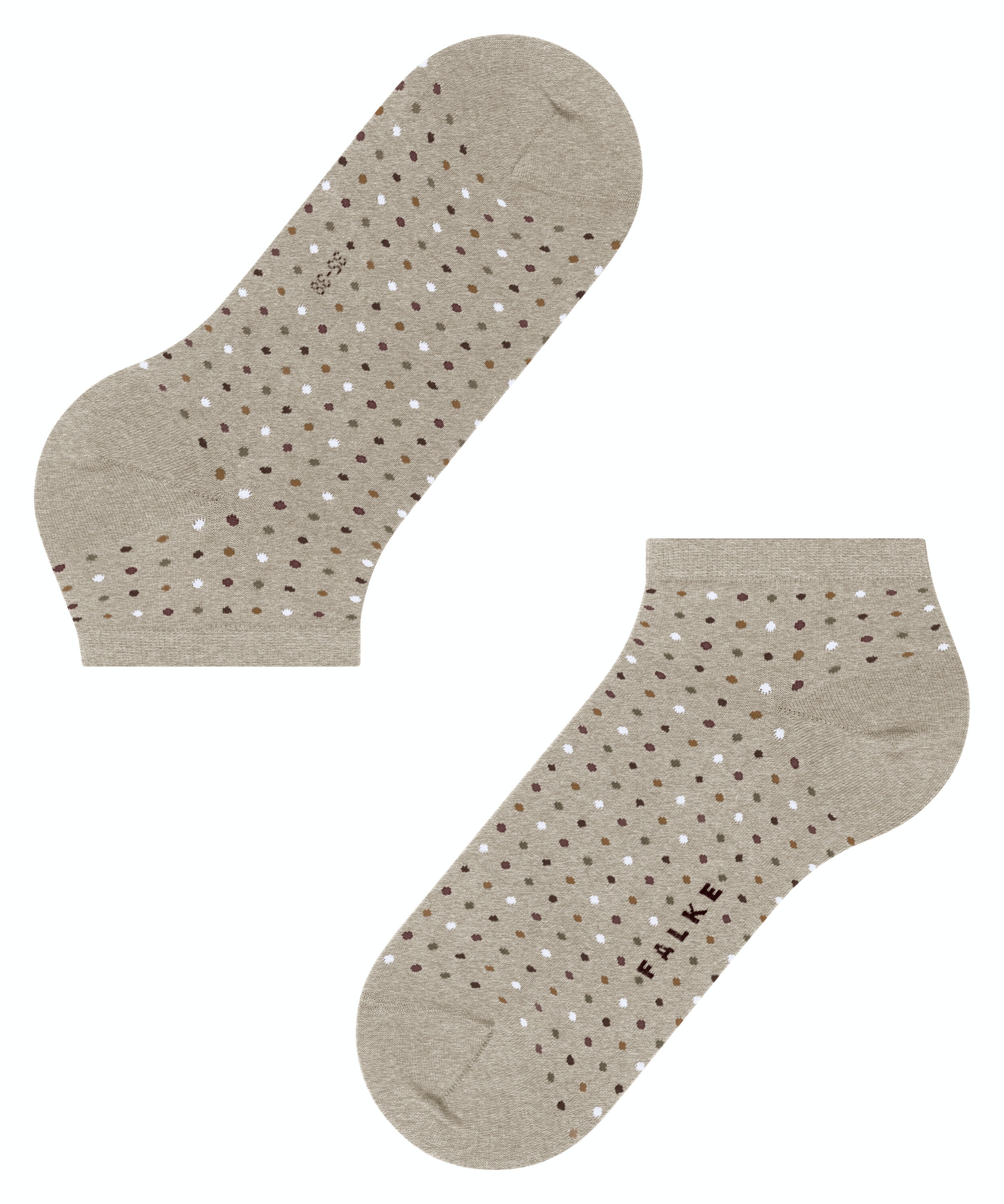 FALKE Multispot dames sneakersokken, beige (nut mel.)