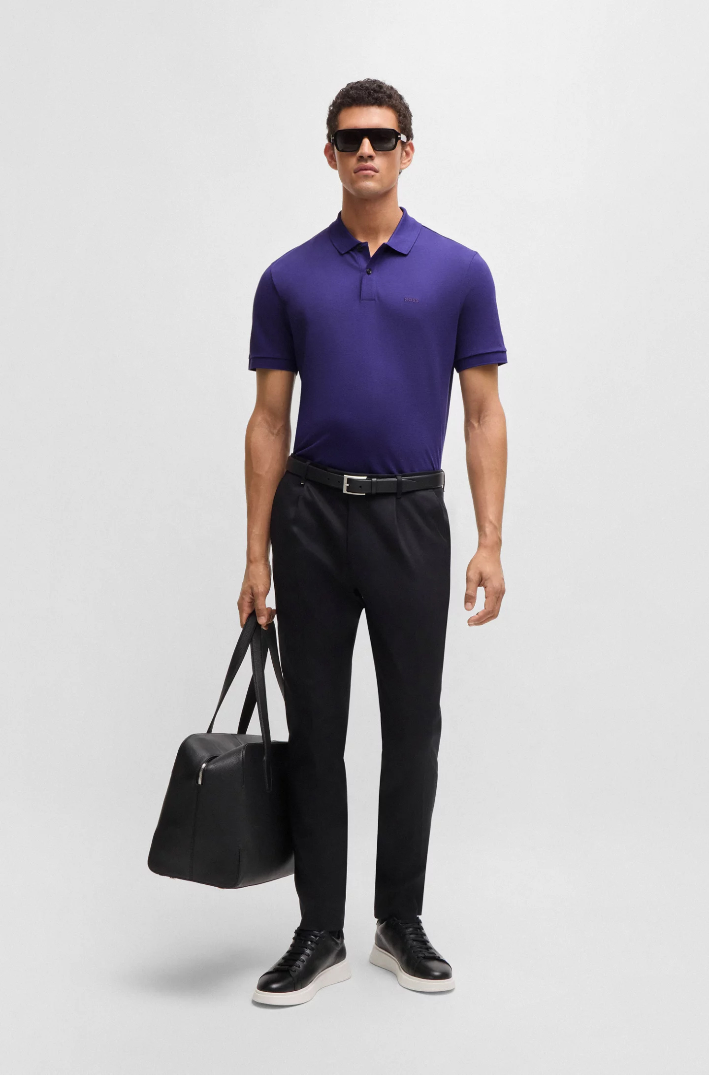 BOSS Pallas regular fit polo, pique, paars