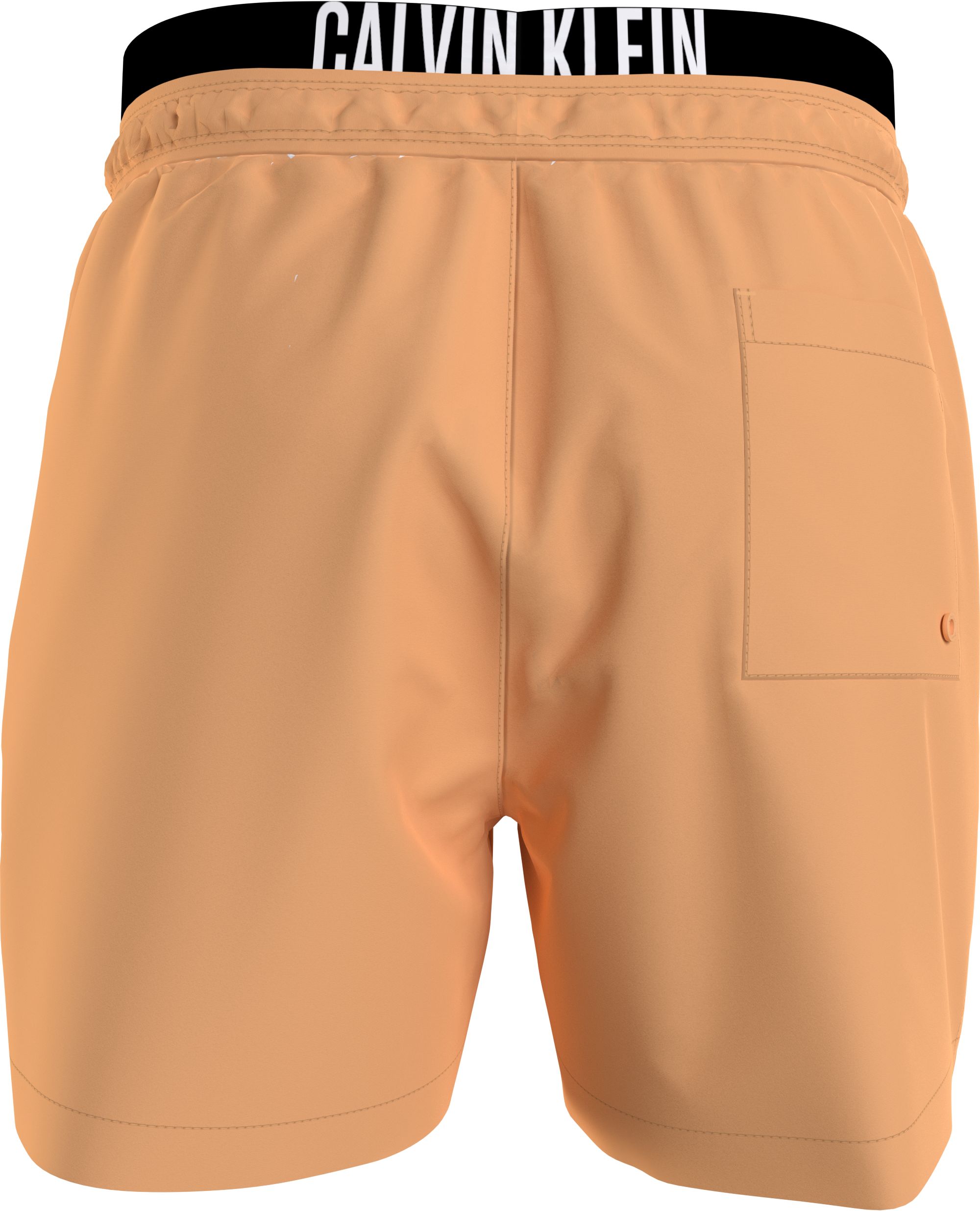 Calvin Klein Medium Drawstring double waistband swimshort, heren zwembroek, licht oranje