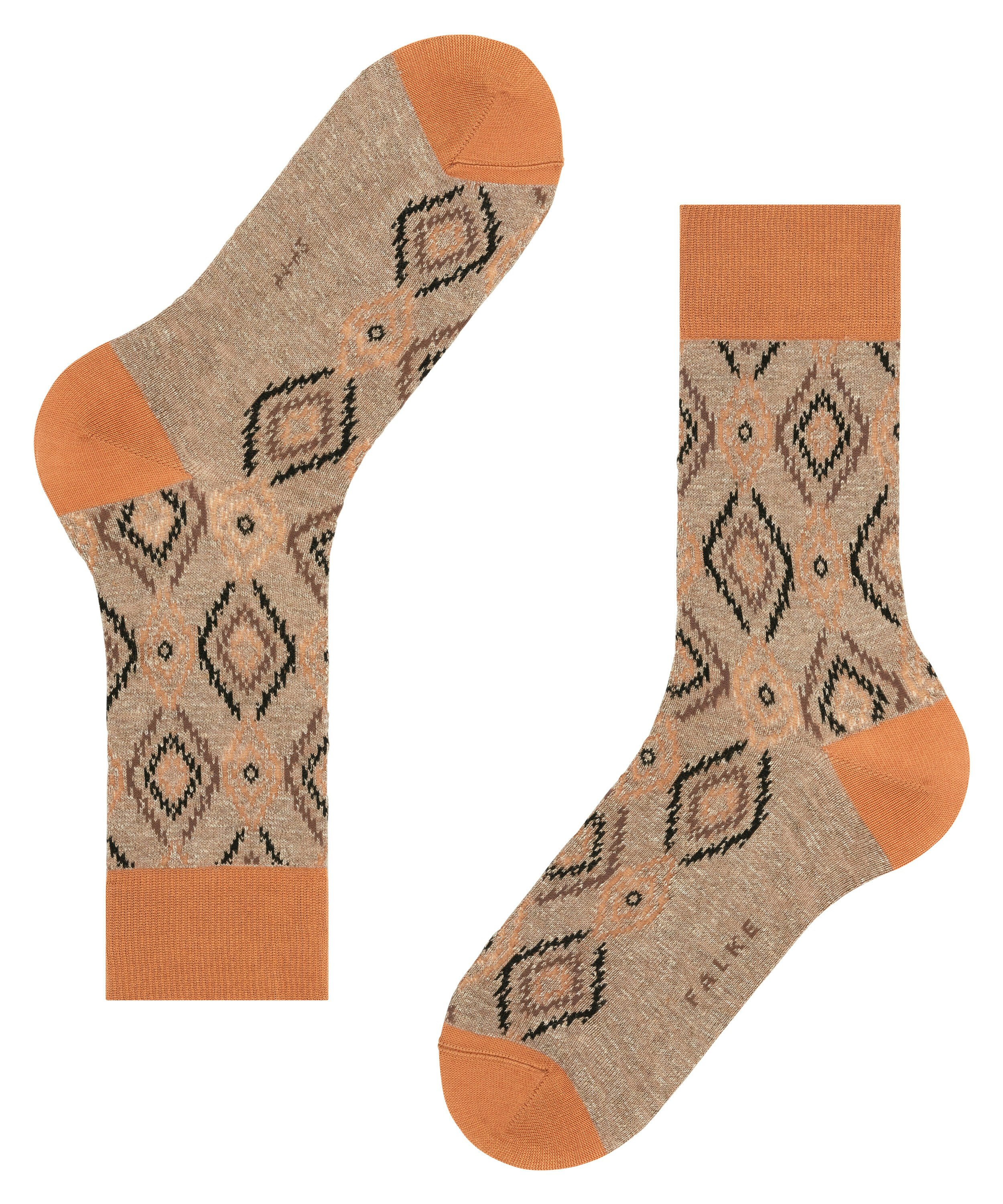 FALKE Ikat Spell herensokken, oranje (carrot)