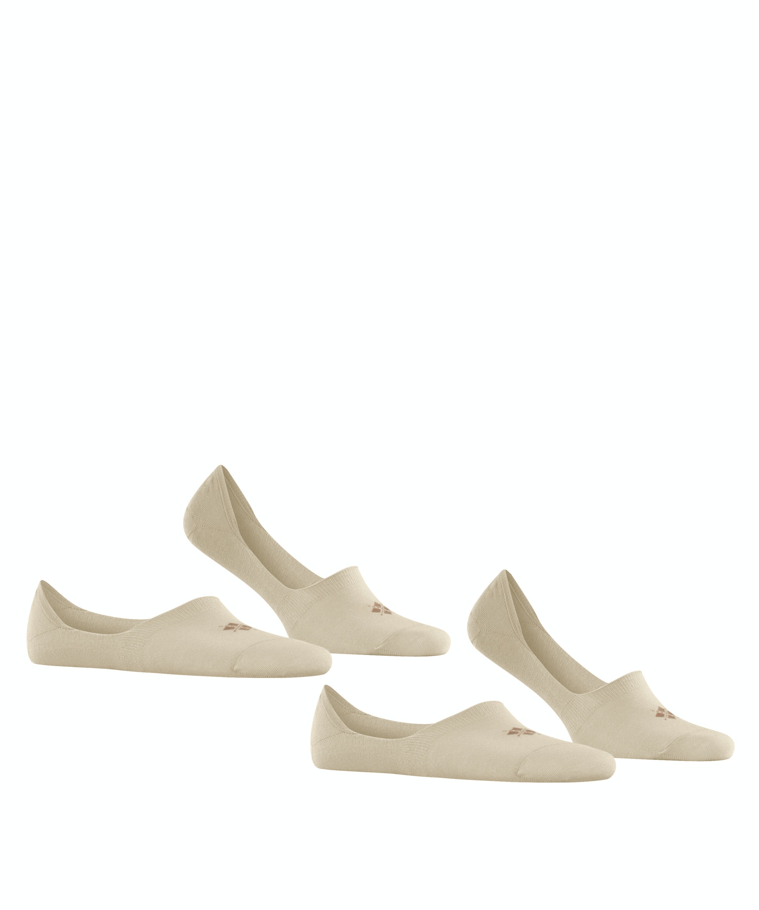 Burlington Everyday 2-Pack heren invisible sokken, beige (gravel)