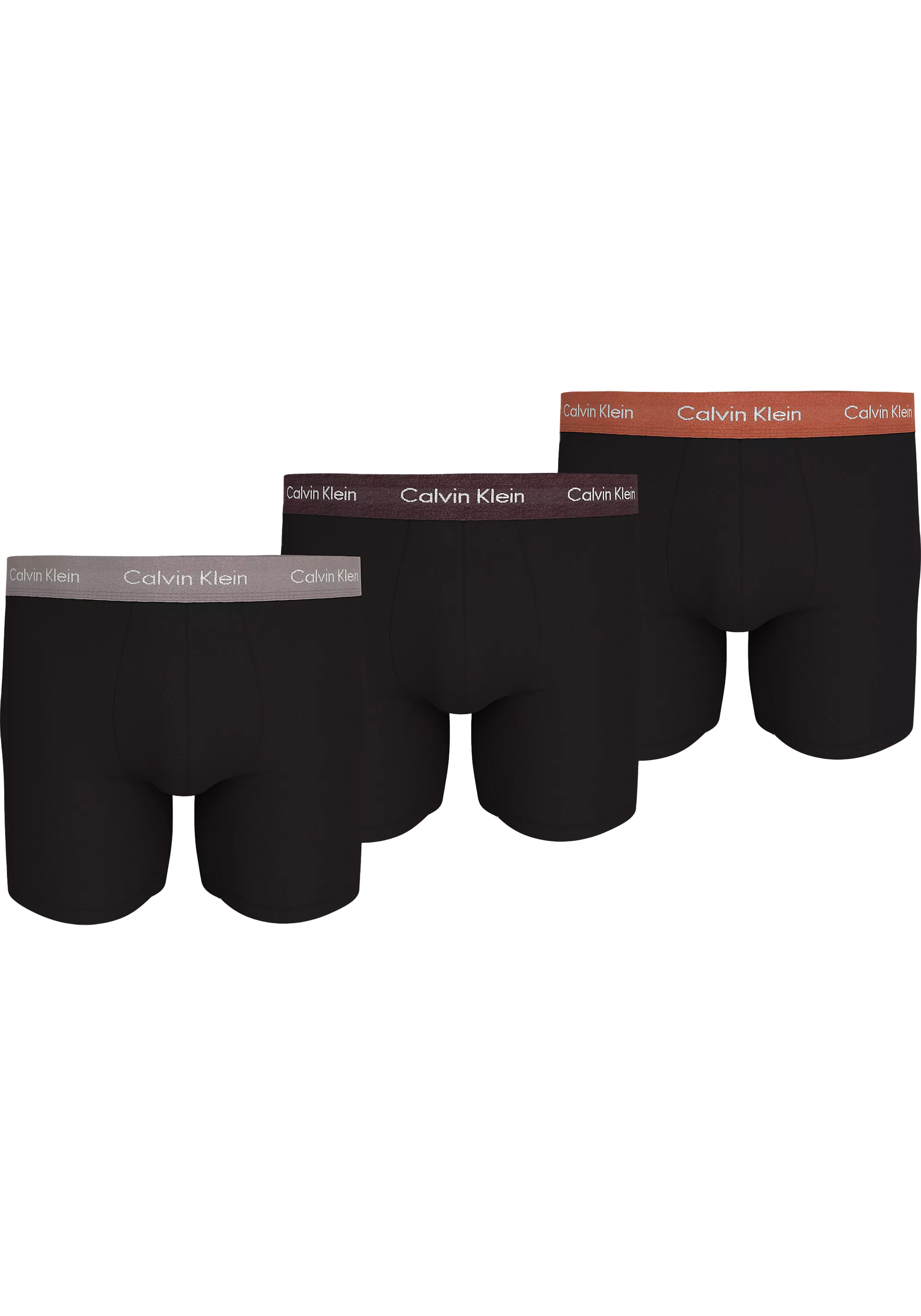 Calvin Klein Boxer Briefs (3-pack), heren boxers extra lang, zwart, blauw, lichtgrijs