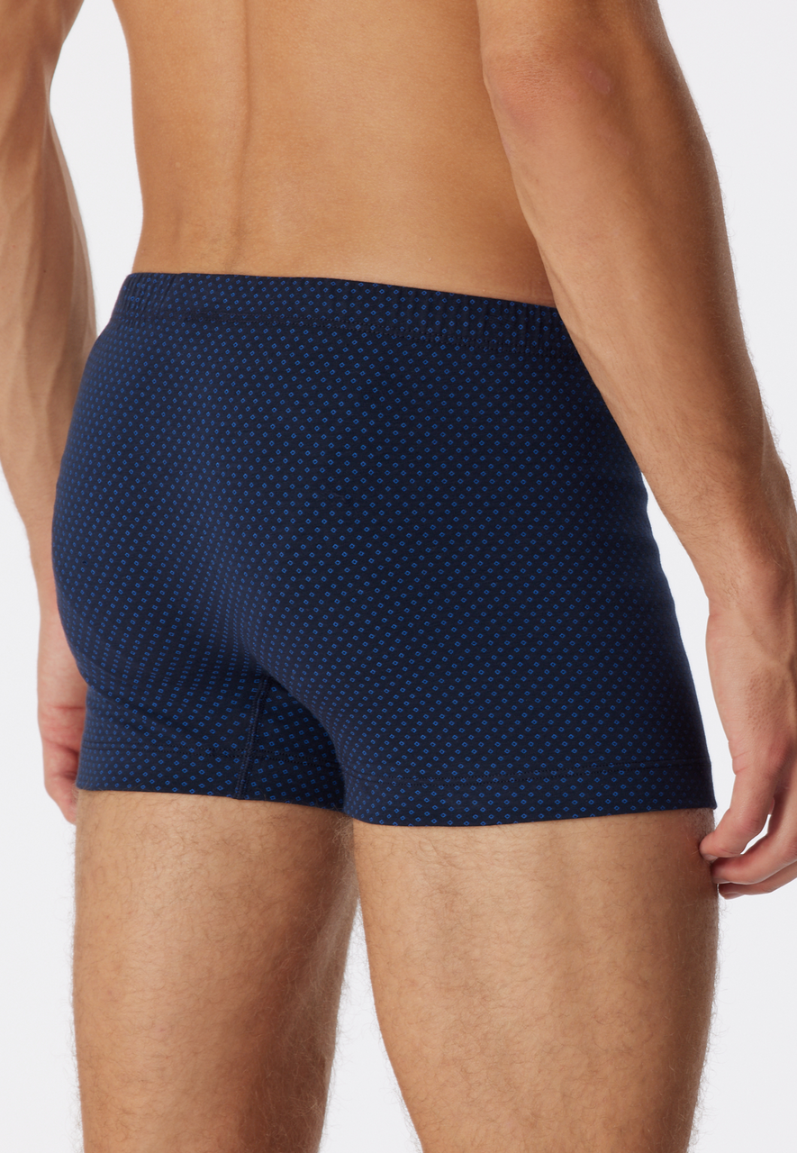 SCHIESSER Cotton Casuals boxer (1-pack), heren short met donkerblauw patroon