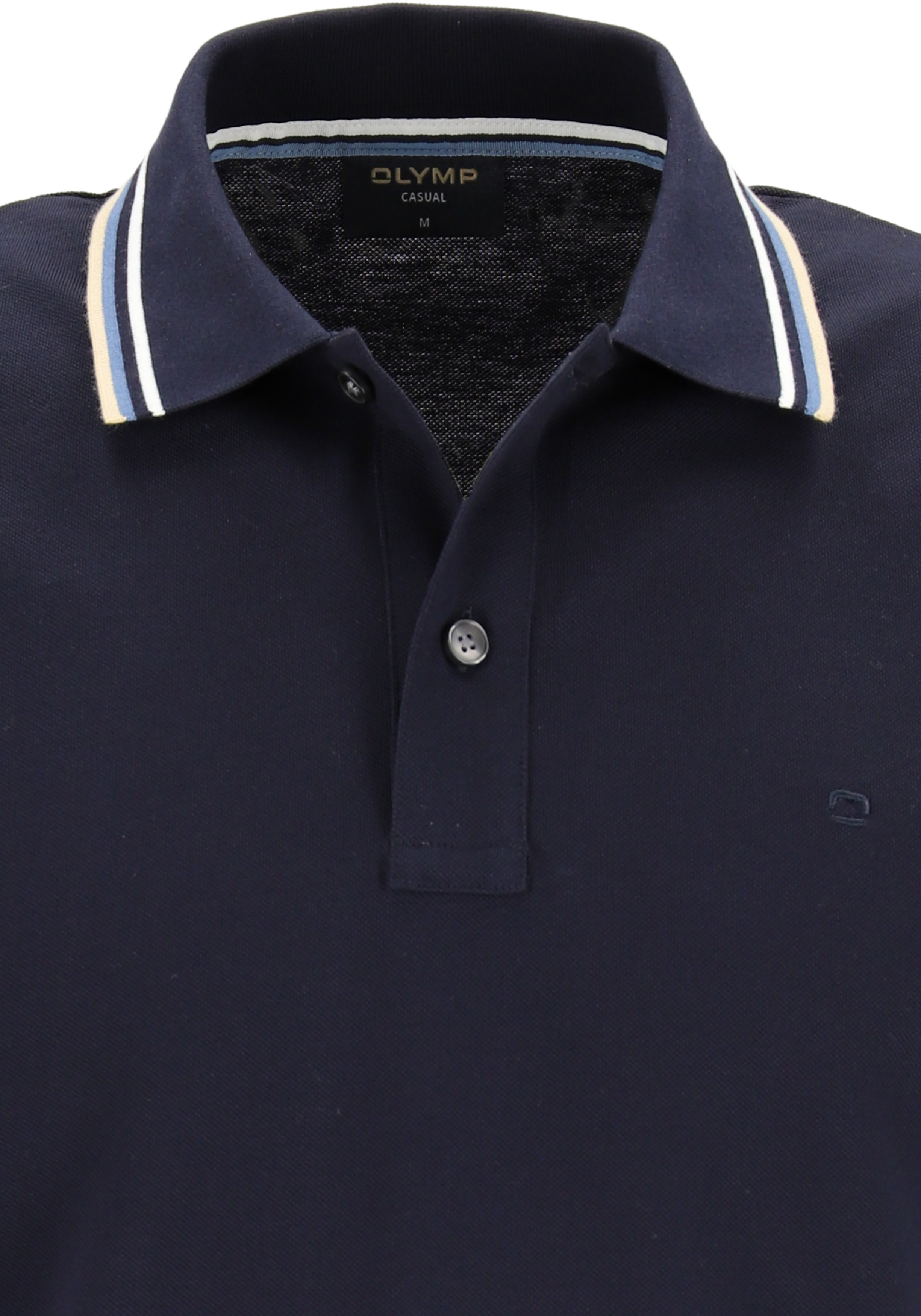 OLYMP Polo Casual, modern fit polo, marine blauw