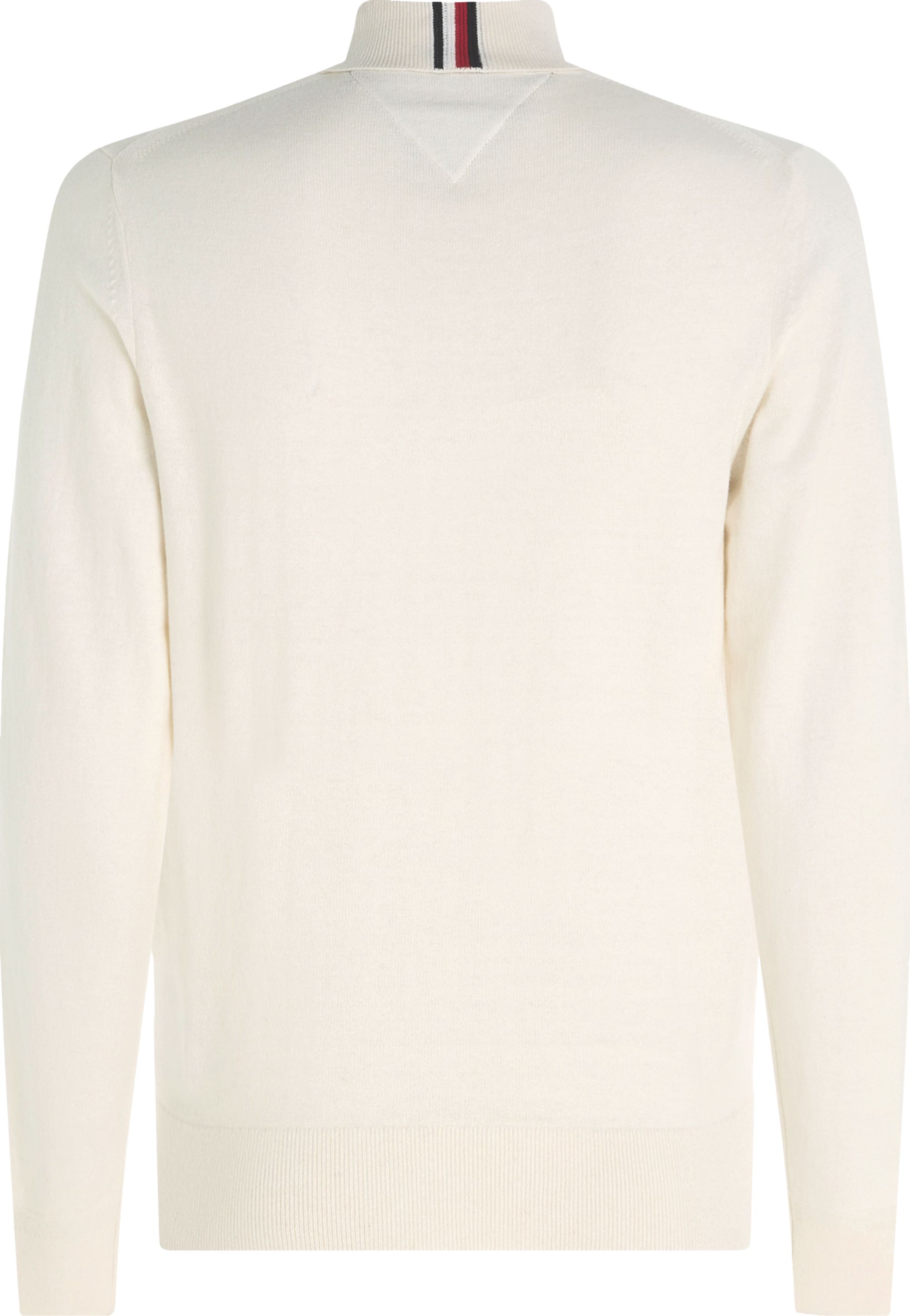 Tommy Hilfiger heren coltrui katoen, Pima Org Ctn Cashmere Roll Neck, wit