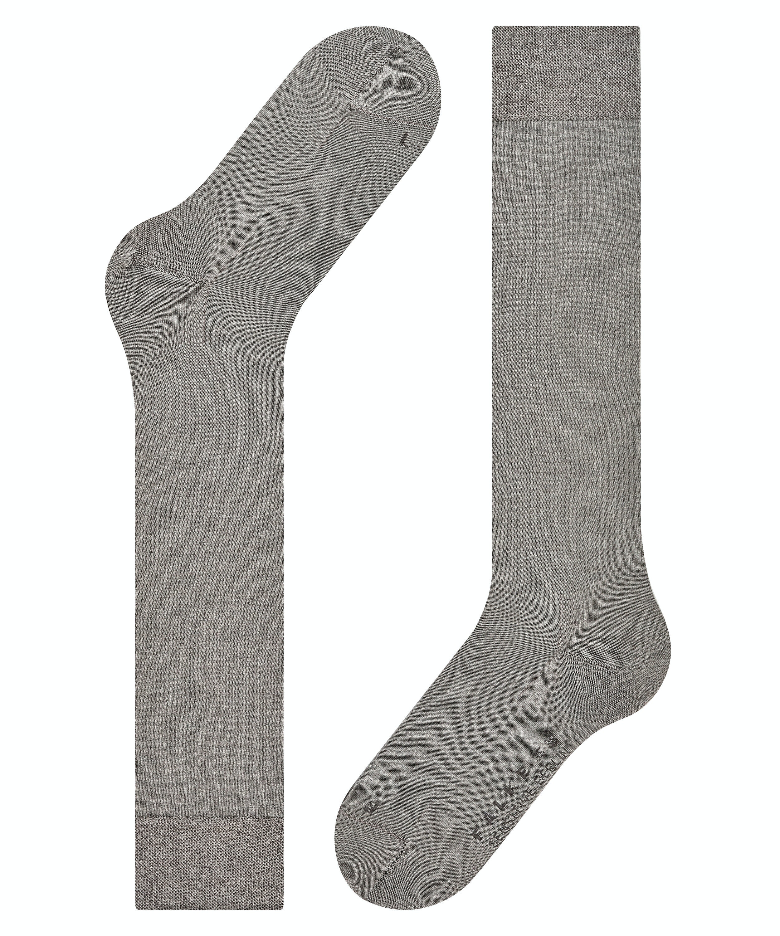 FALKE Sensitive Berlin dames kniekousen, grijs (light grey mel.)