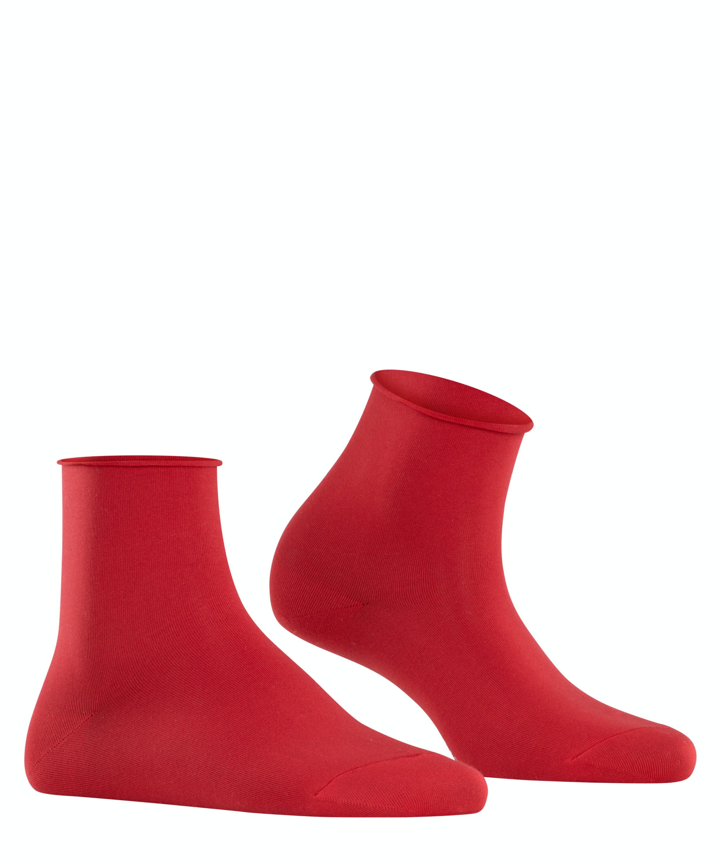 FALKE Cotton Touch damessokken kort, rood (scarlet)