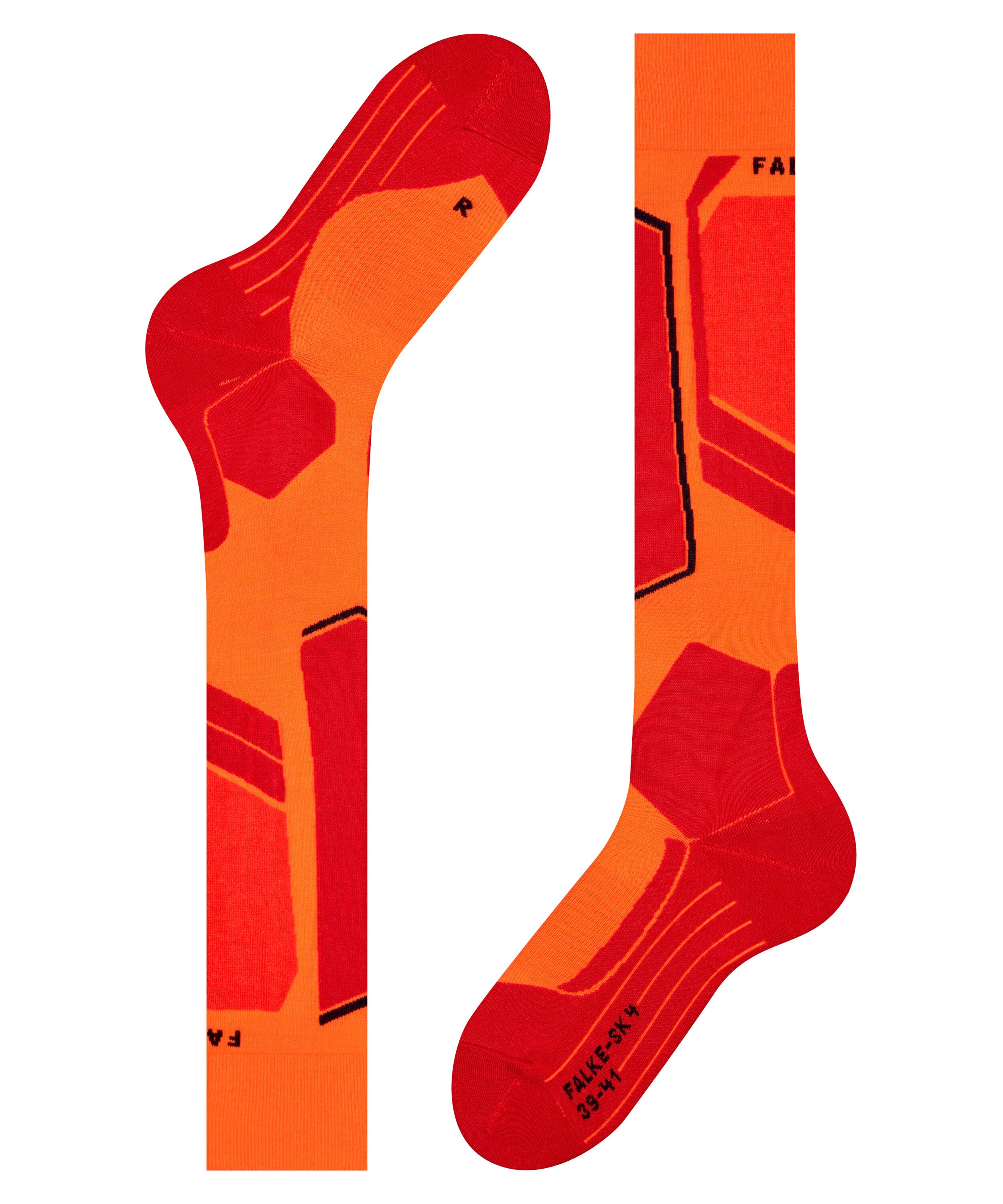 FALKE SK4 Advanced heren skiing kniekousen, oranje (flash orange)