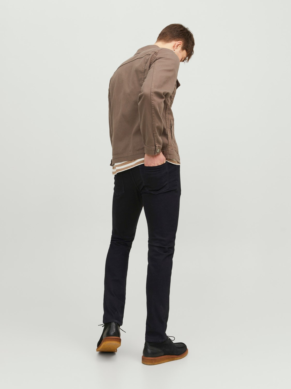 JACK & JONES Glenn Felix loose fit, heren jeans, zwart denim