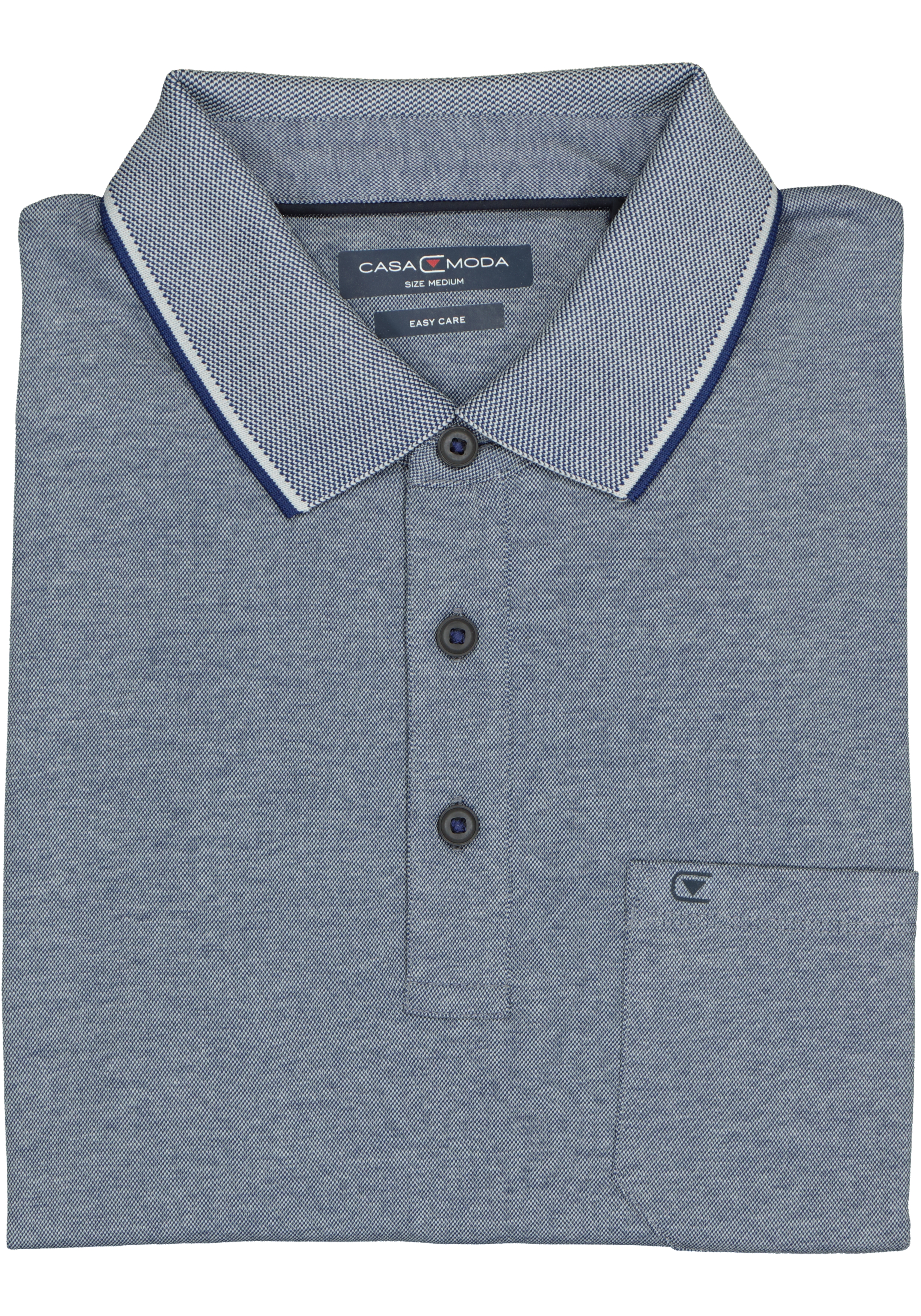 CASA MODA comfort fit poloshirt, blauw melange  