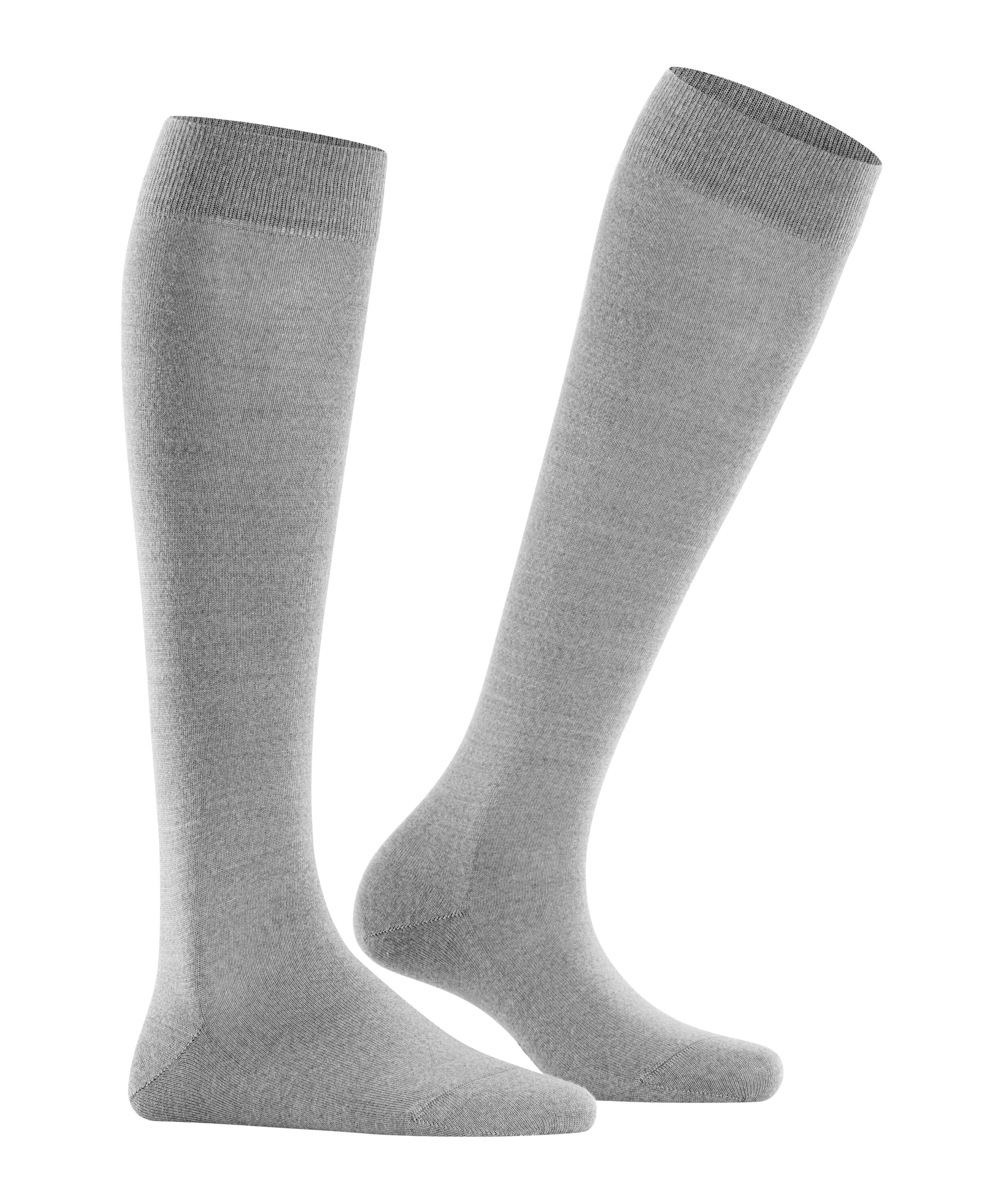 FALKE Softmerino dames kniekousen, grijs (light grey mel.)