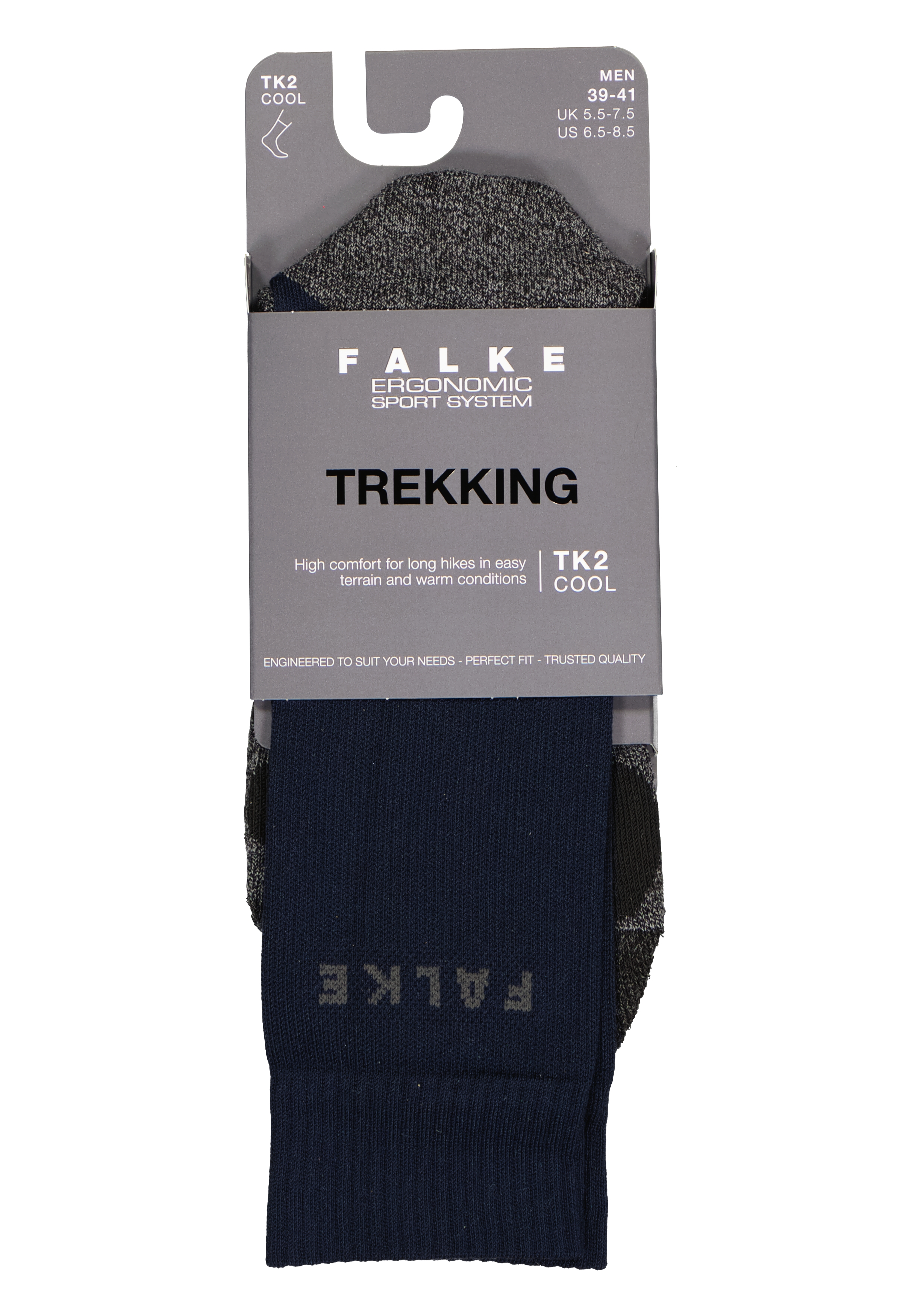 FALKE TK2 Cool heren wandelsokken, blauw (marine)