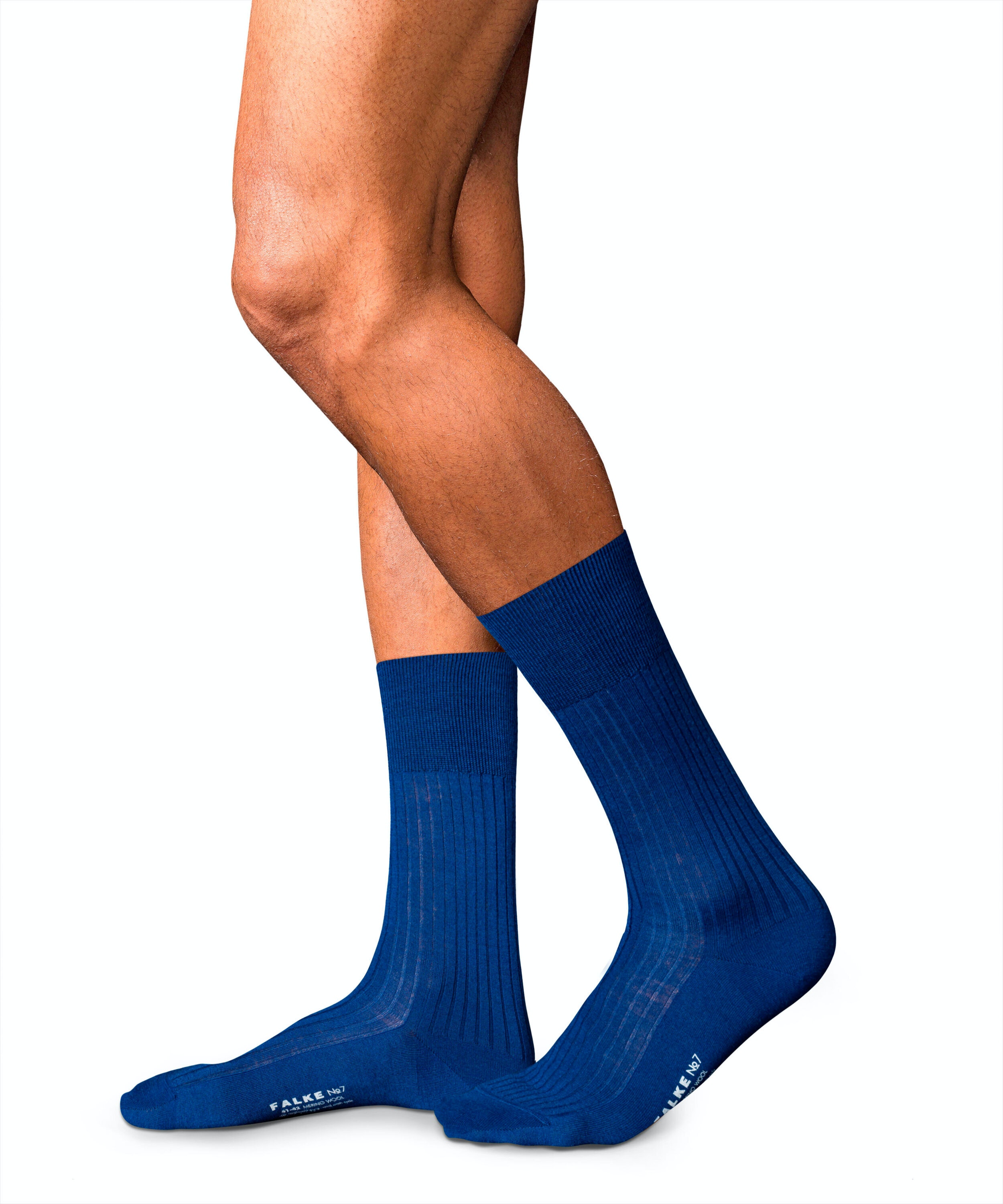 FALKE No. 7 Finest Merino herensokken, blauw (royal blue)