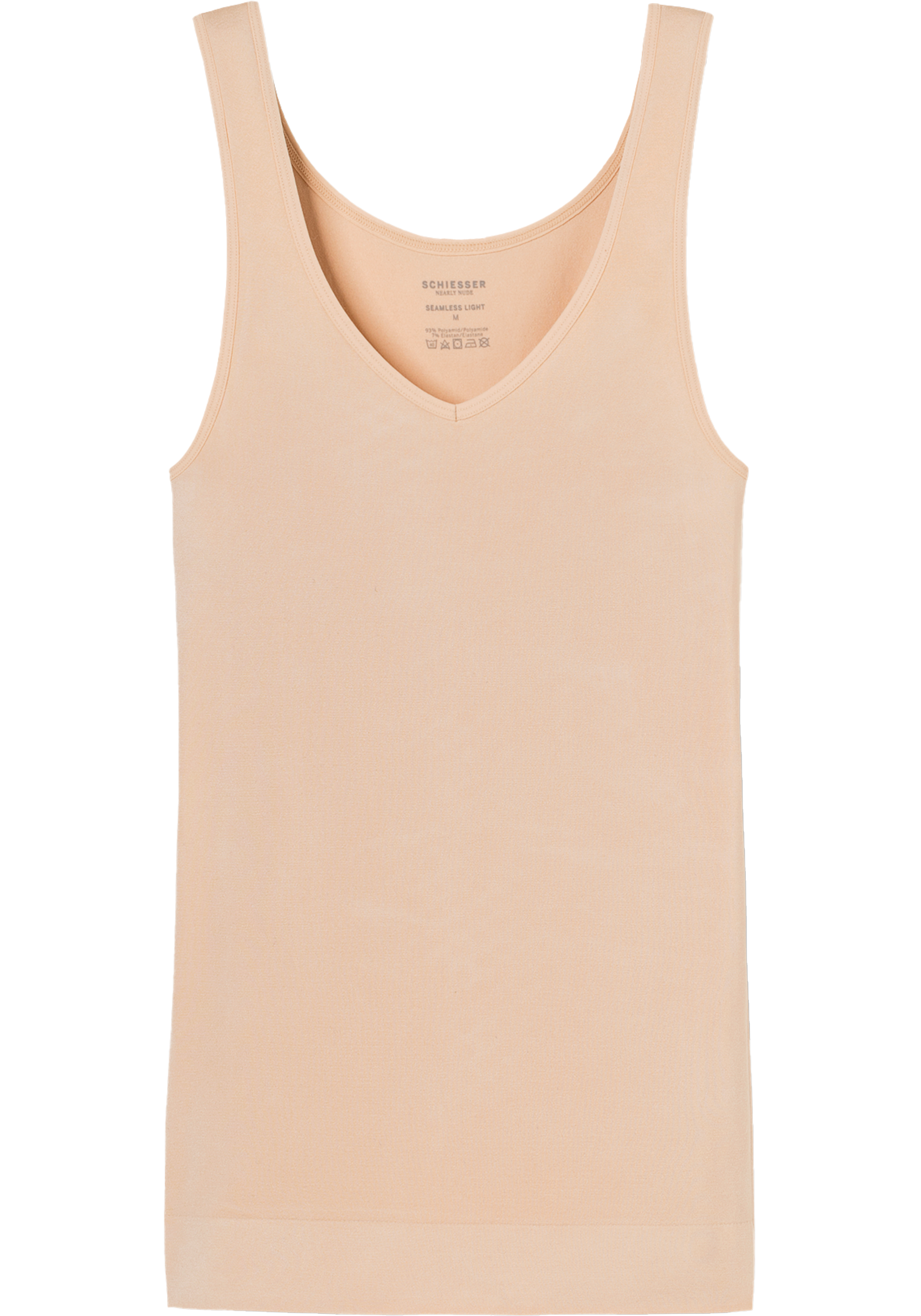 SCHIESSER Seamless Light dames tank top, naadloos hemd, huidskleur                      