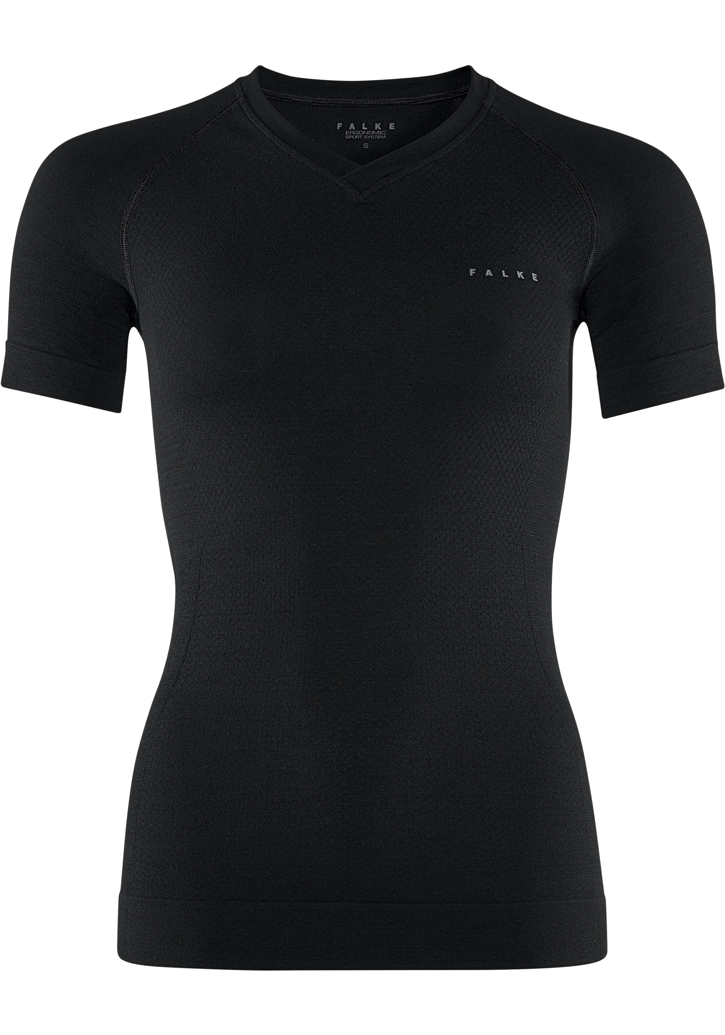 FALKE dames T-shirt Wool-Tech Light, thermoshirt, zwart (black)