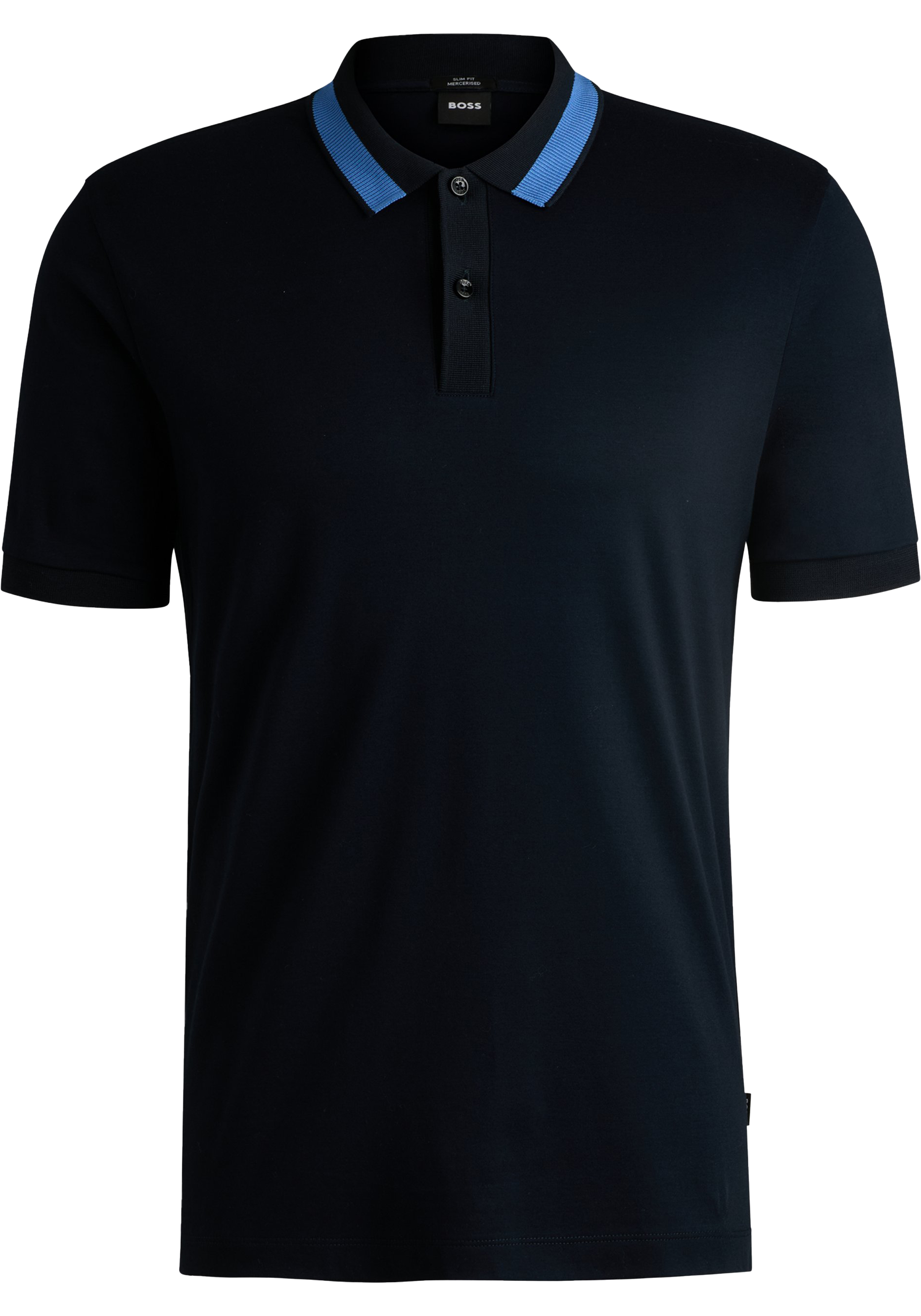 BOSS Phillipson slim fit heren polo, pique, donkerblauw