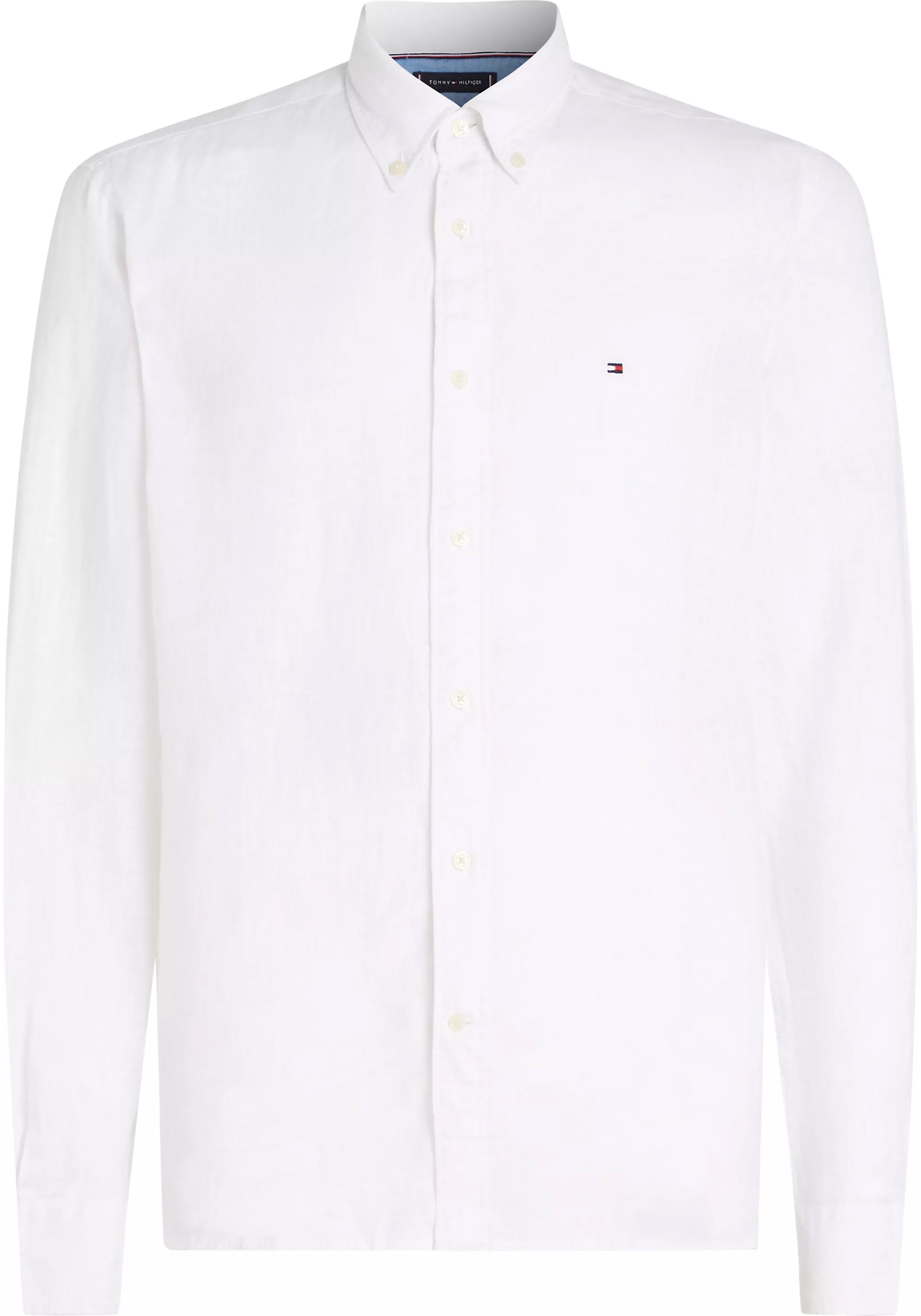 Tommy Hilfiger Pigment Dyed Regular Fit Shirt, popeline, wit