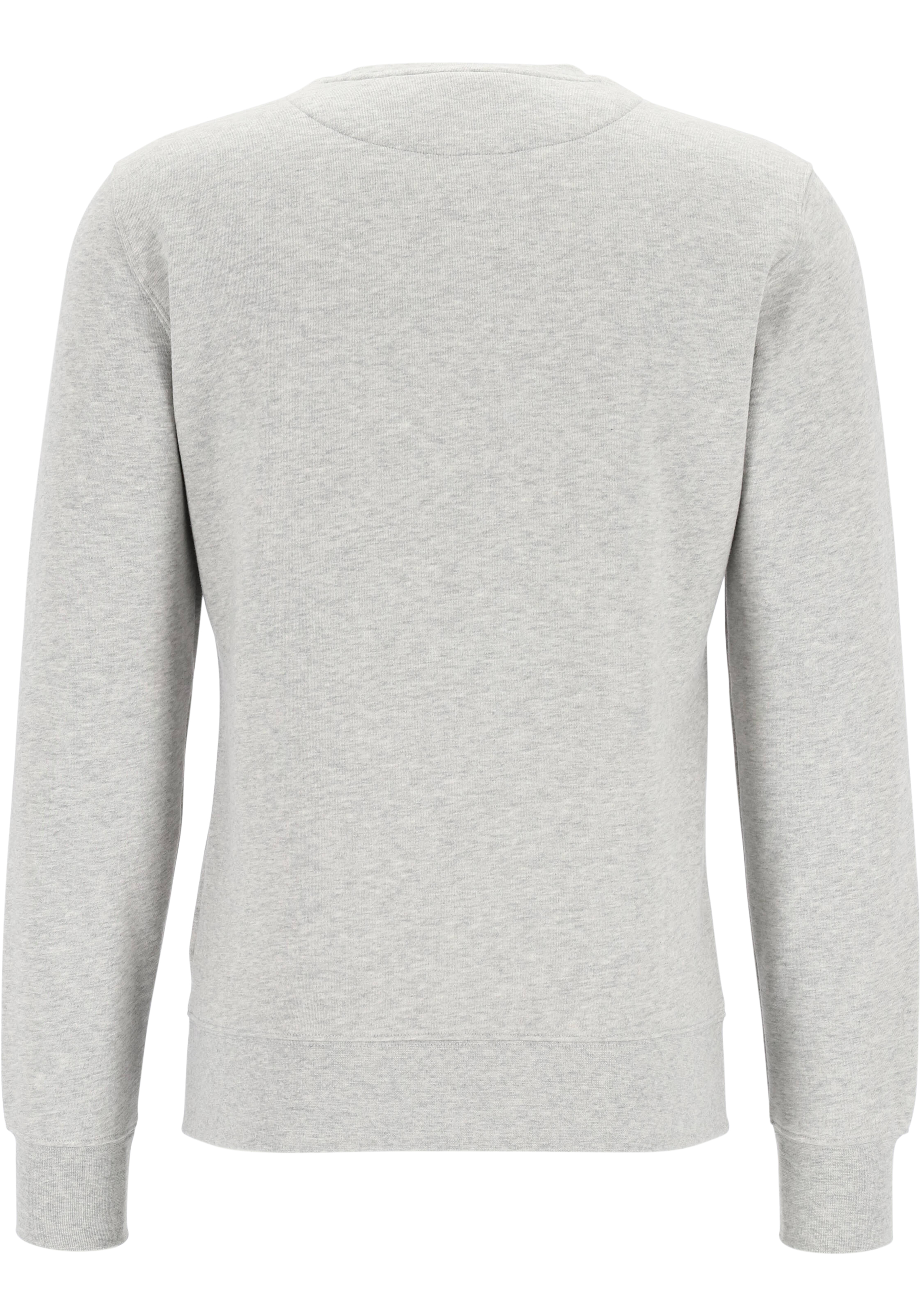 Bjorn Borg crew neck sweater, heren sweatshirt dik, lichtgrijs melange