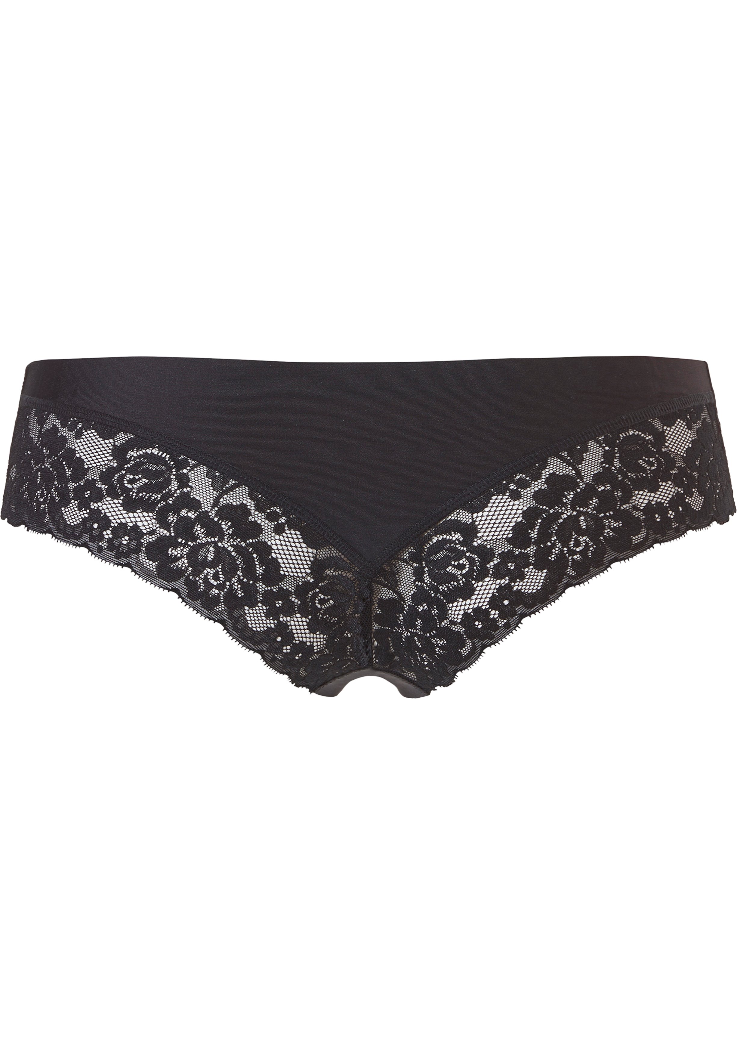 TEN CATE Secrets Lace women brazilian (1-pack), dames slip lage taille, zwart