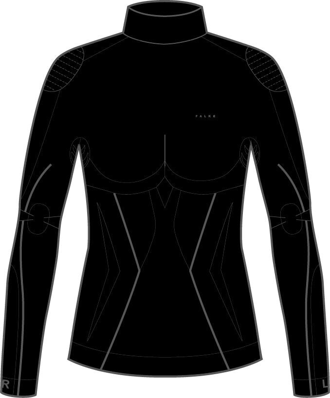 FALKE dames lange mouw shirt Maximum Warm, thermoshirt, zwart (black)