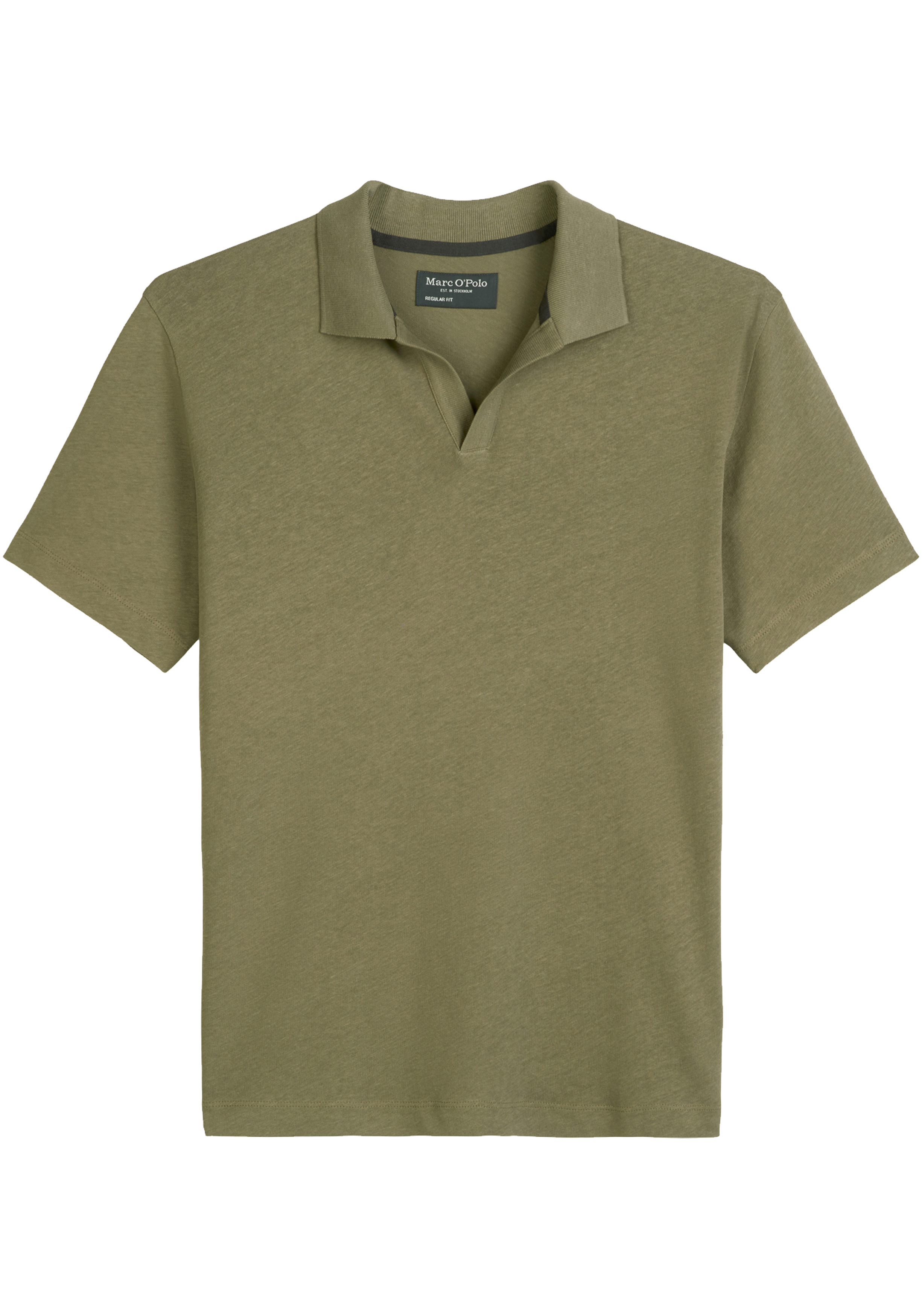 Marc O'Polo regular fit polo, heren poloshirt korte mouw, lichtbruin