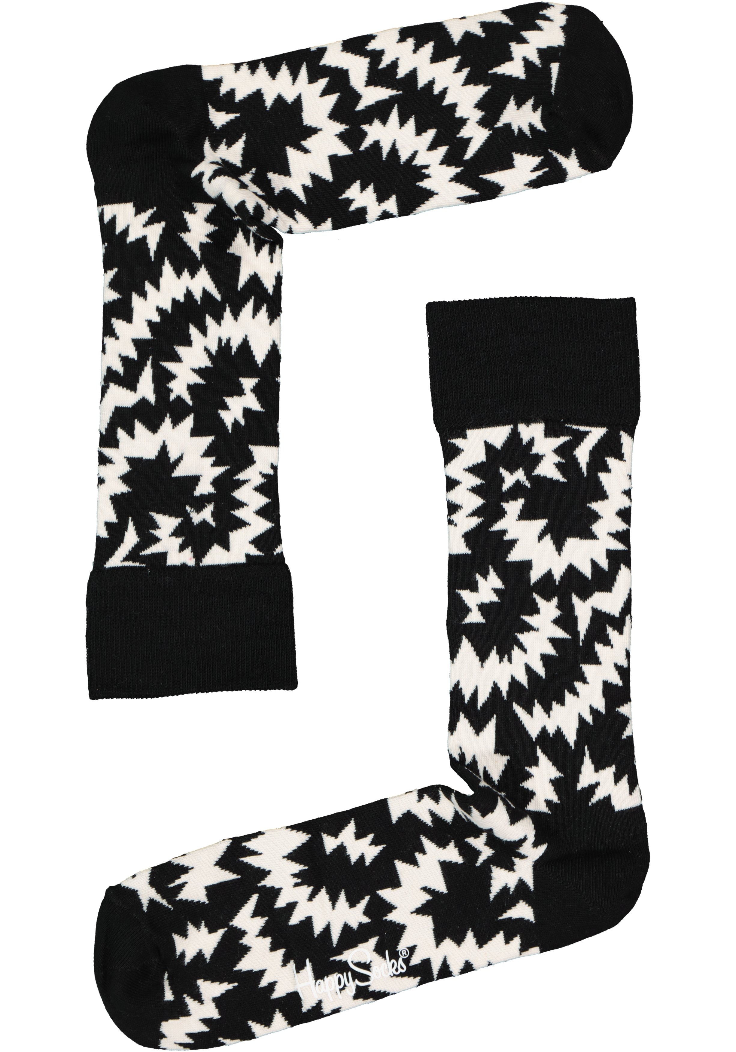 Happy Socks Black & White Socks Gift Set (4-pack), altijd goed, zwart met wit