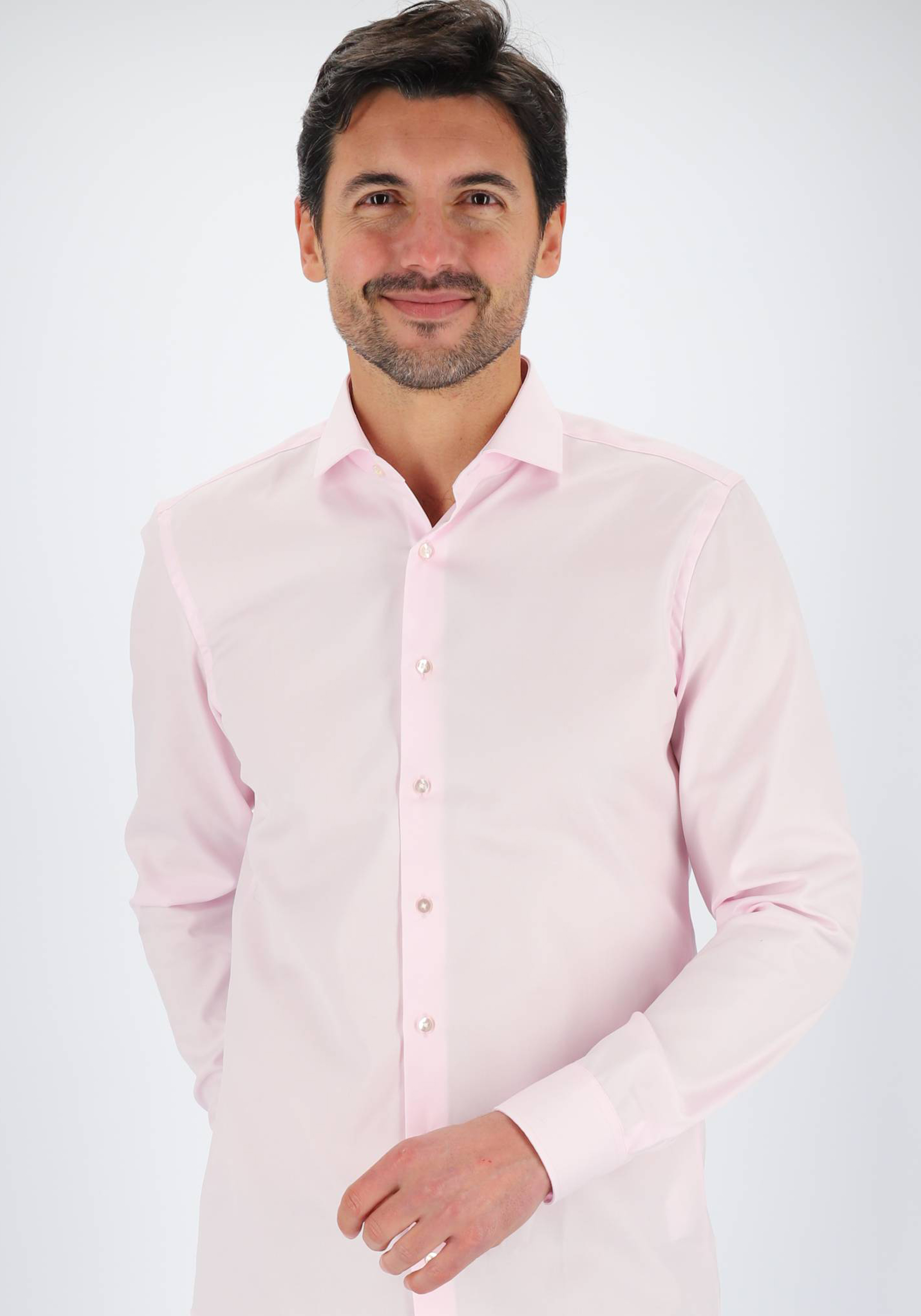 ETERNA slim fit overhemd, twill, roze