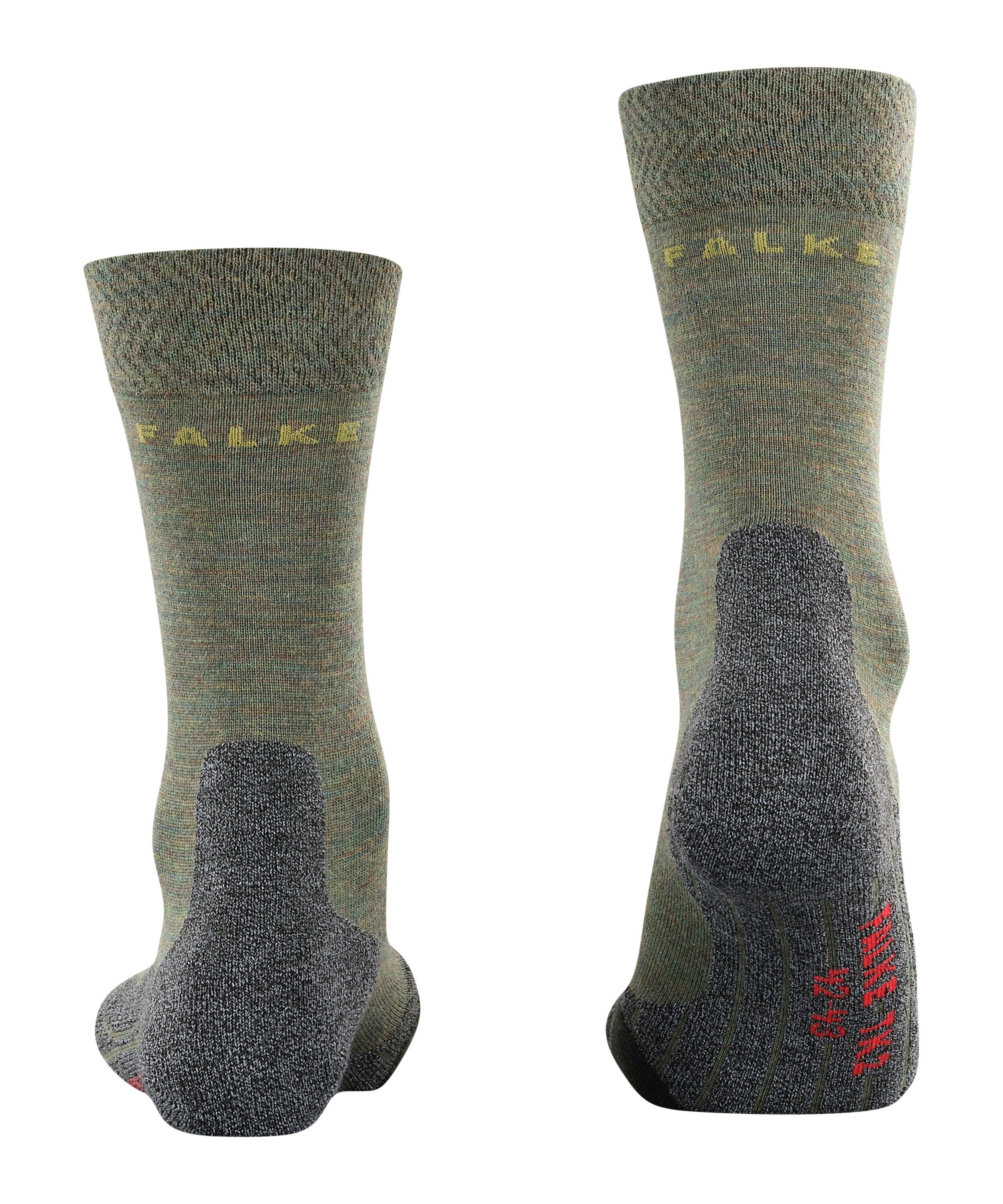 FALKE TK2 Explore Melange heren trekking sokken, groen (ivy green)