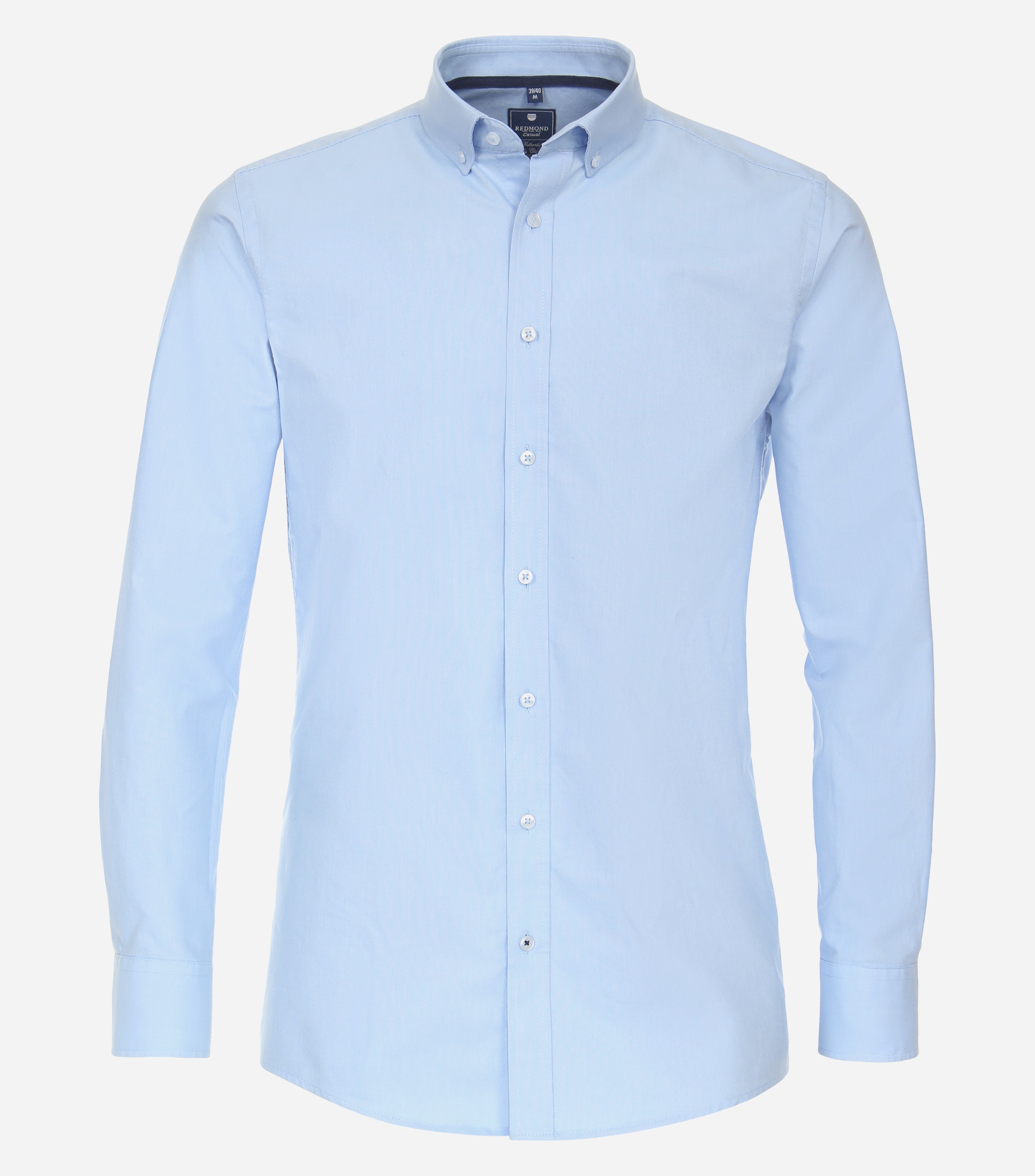 Redmond comfort fit overhemd, popeline, blauw