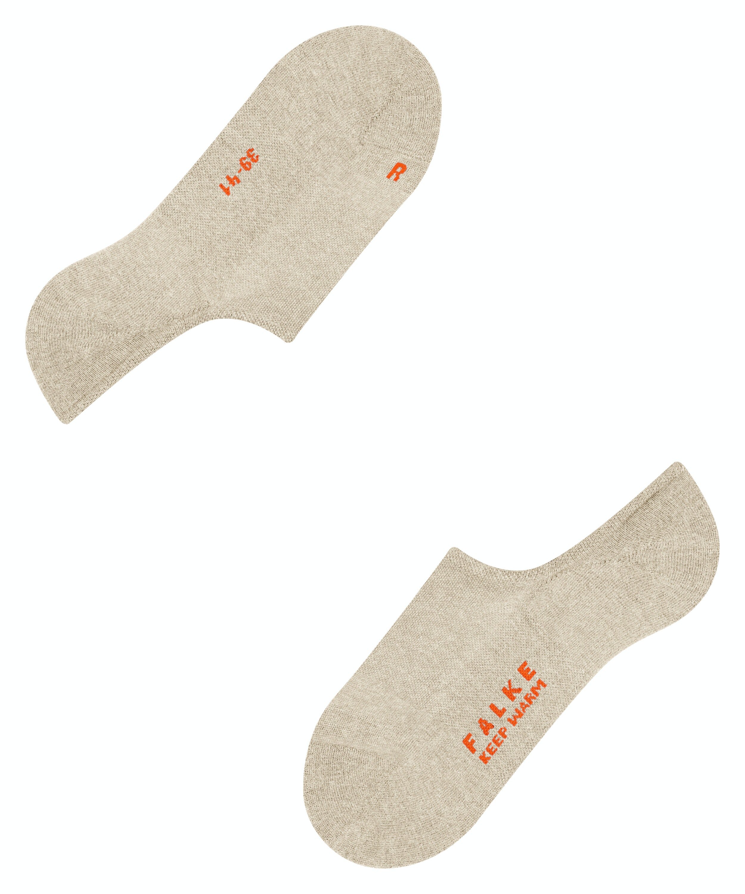 FALKE Keep Warm invisible unisex sokken, beige (beige mel.)